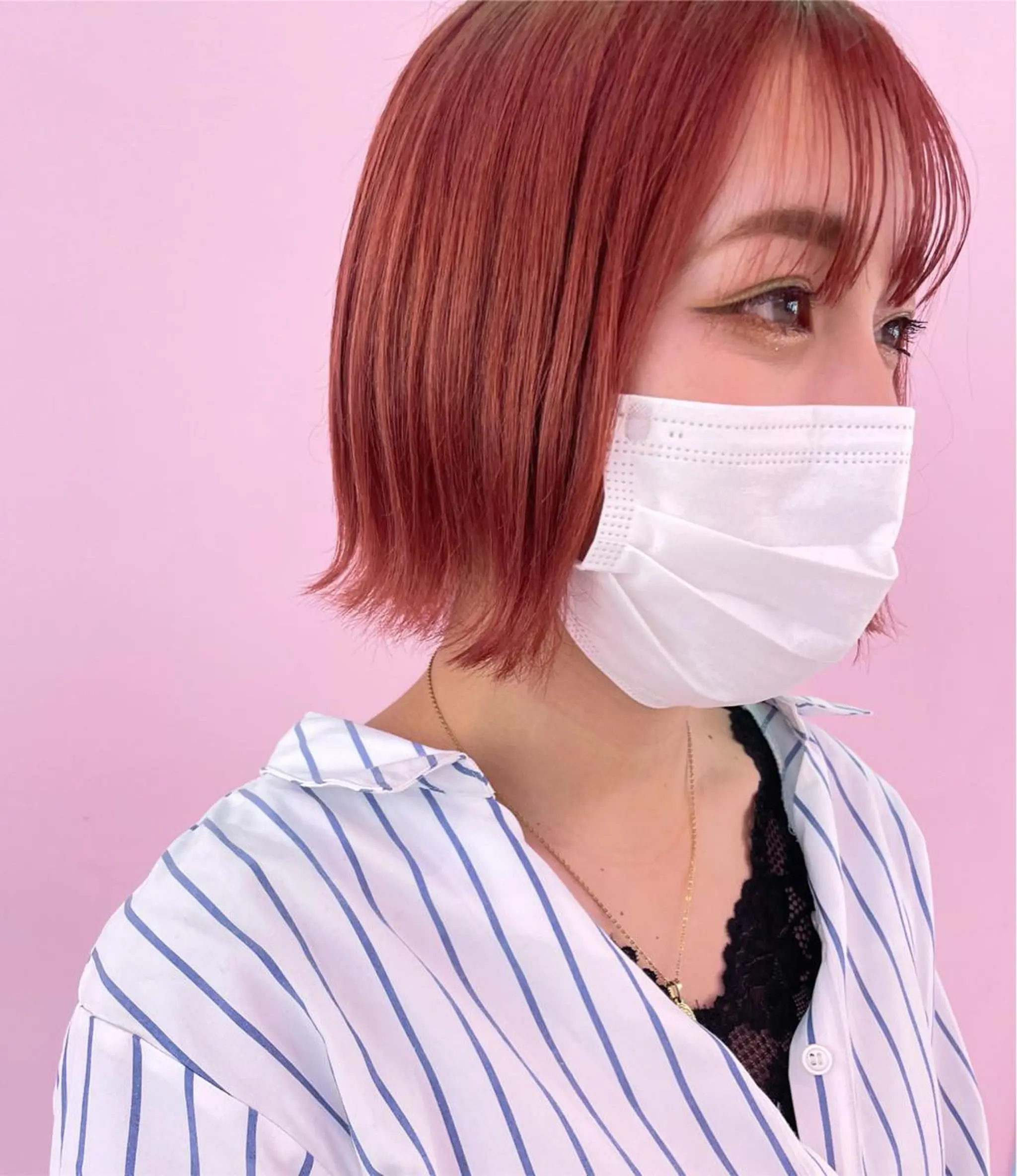 ショート カラー ブリーチ ケアブリーチ オレンジ 心斎橋/ブリーチ minamiのヘアスタイル