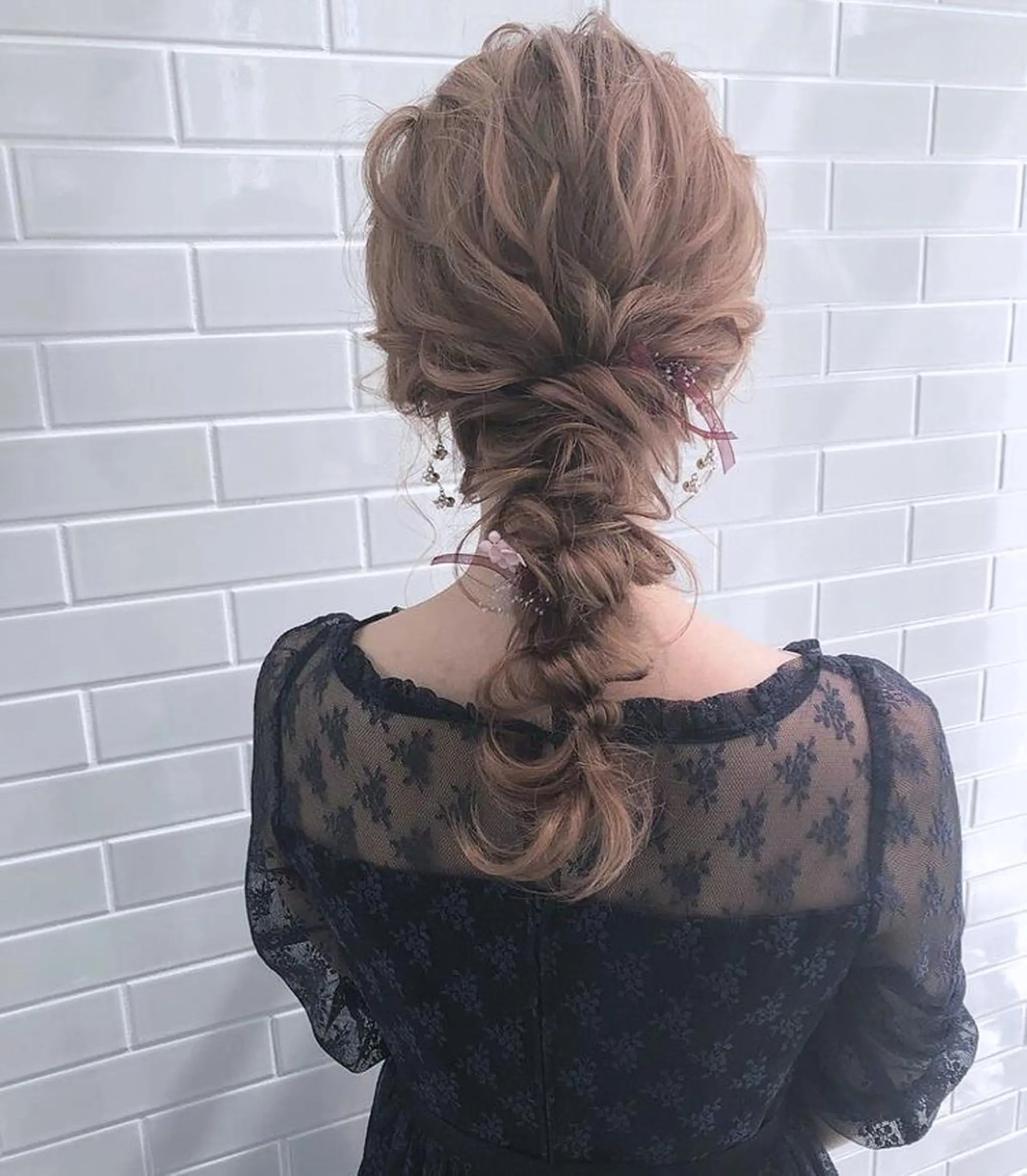 ヘアアレンジ ヘアセット 透明感Color🩶 髪質改善 ユウナ🦋のヘアスタイル