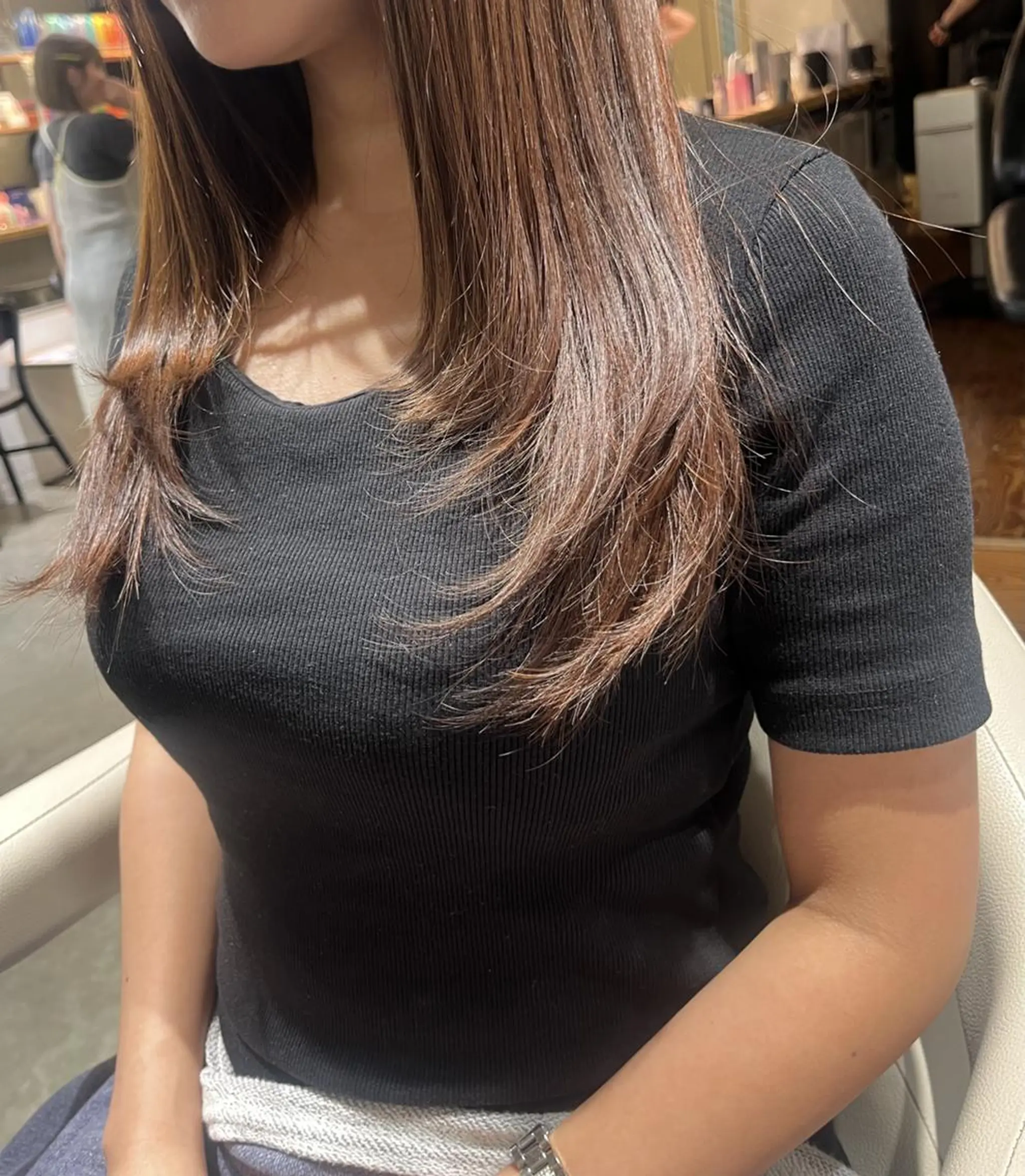 ロング ヘアアレンジ メンズ カラー パーマ ブラウンカラー レイヤーカット カット ヘアカラー 🐈‍⬛🩷Anju Hanabusa🩷のヘアスタイル
