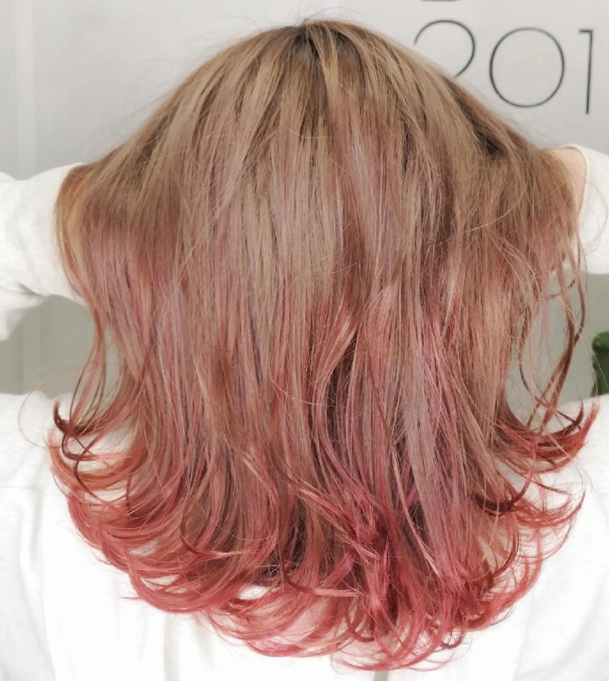 ミディアム カラー グラデーションカラー ピンクカラー N°emirai溝口 MG 🌈梶谷龍吾のヘアスタイル