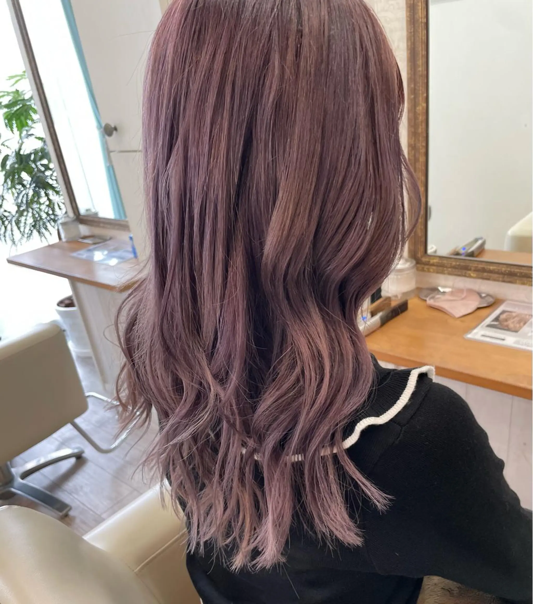 ロング カラー ブリーチ ラベンダーカラー ブリーチなしカラー ピンクカラー uLu【ウル】所属・🦖manami 🦖のヘアスタイル
