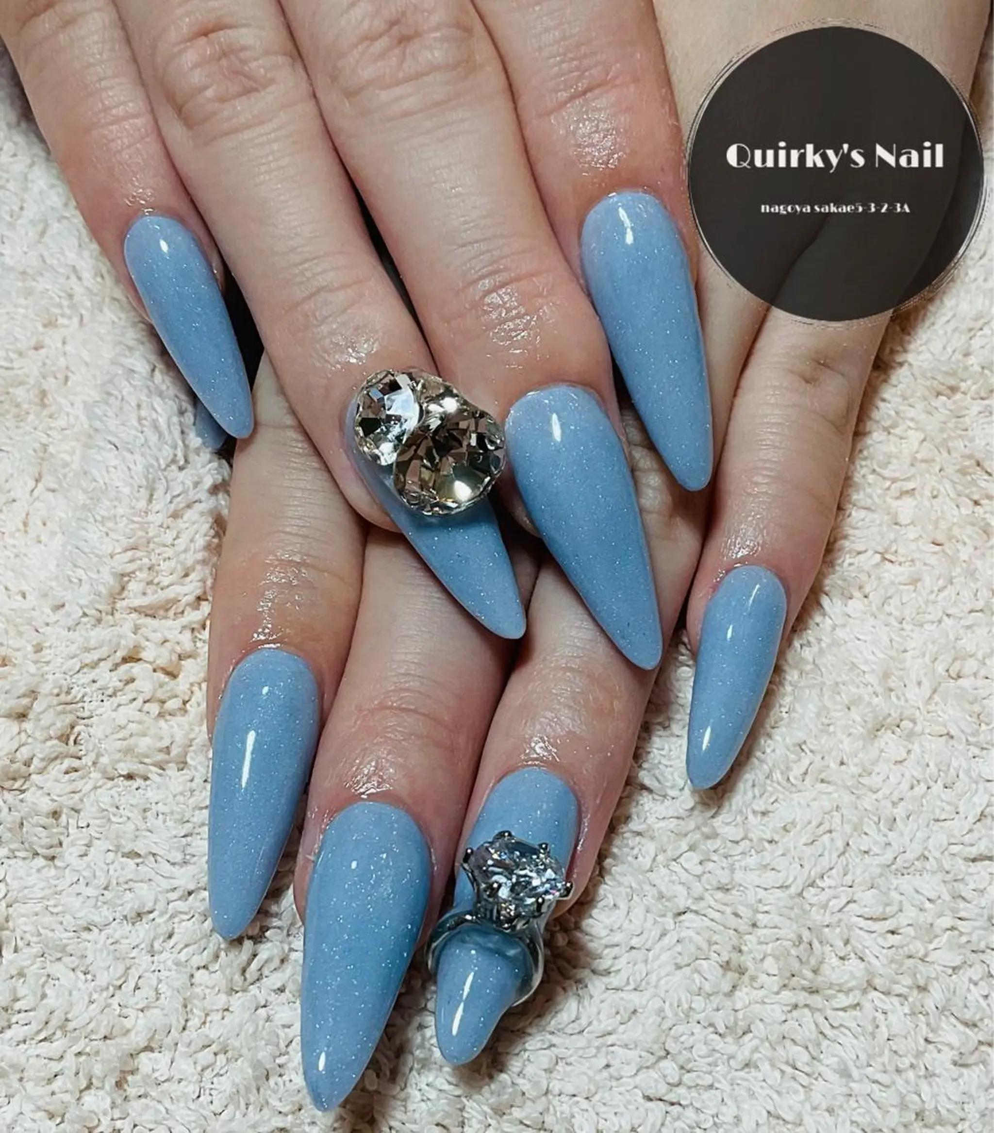 ネイル ブルー Quirky's Nail【栄店】のネイルデザイン