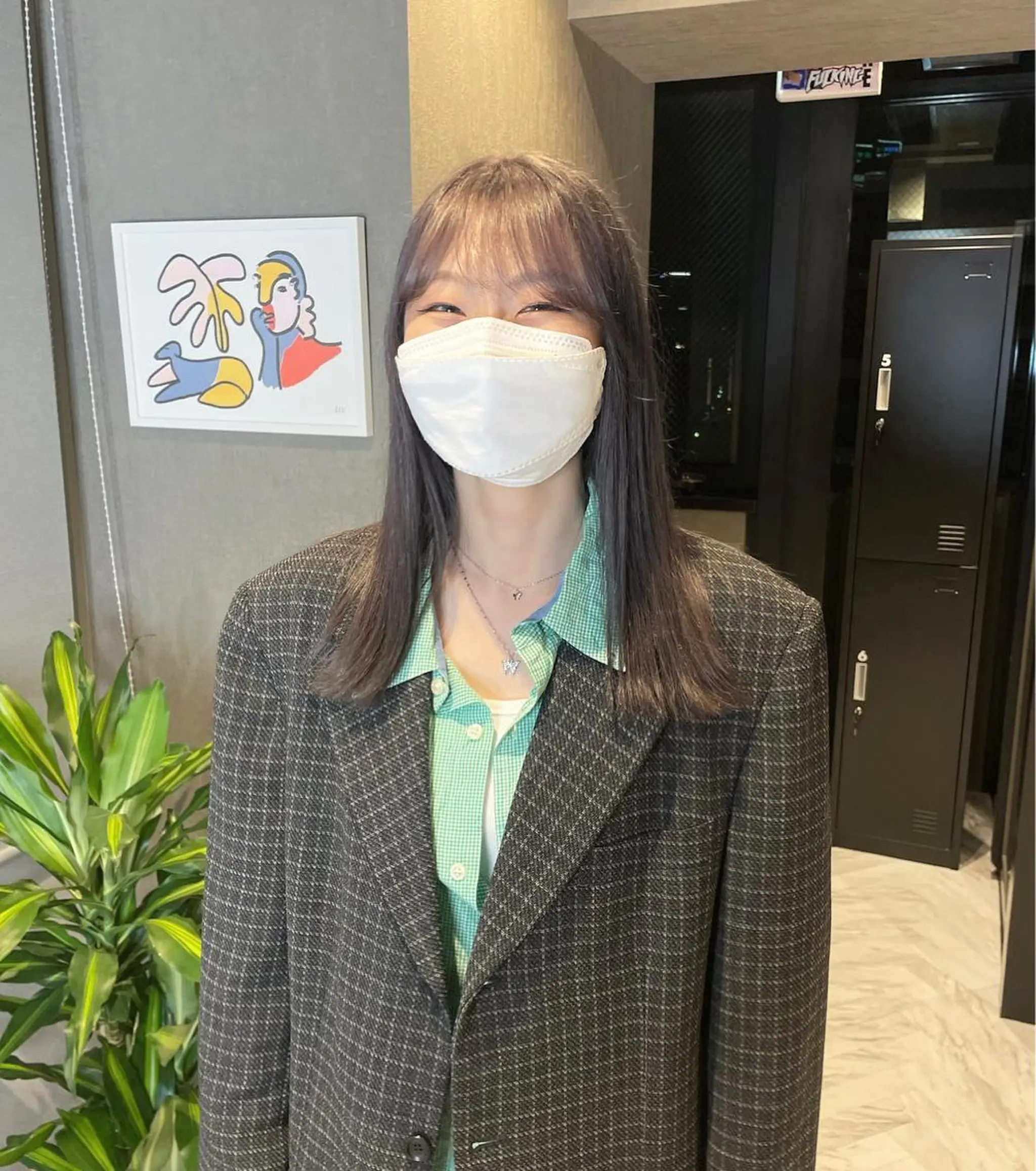 セミロング カラー メンズパーマモデル 募集　サトチハルのヘアスタイル