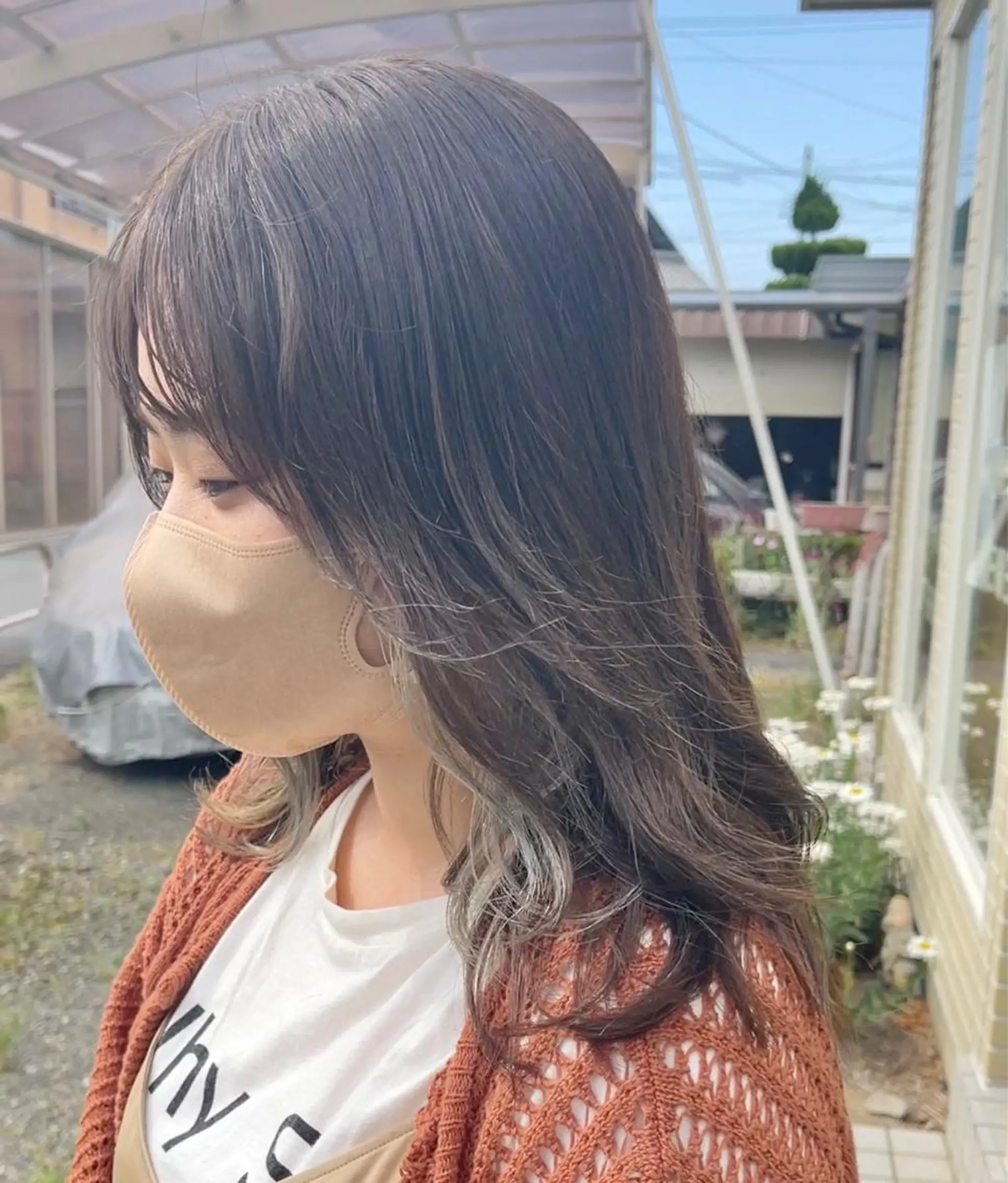 セミロング カラー 編み込みエクステ セミロングパーマ バレイヤージュ ベージュカラー ブリーチ 髪質改善のプロ✨りな さんのヘアスタイル