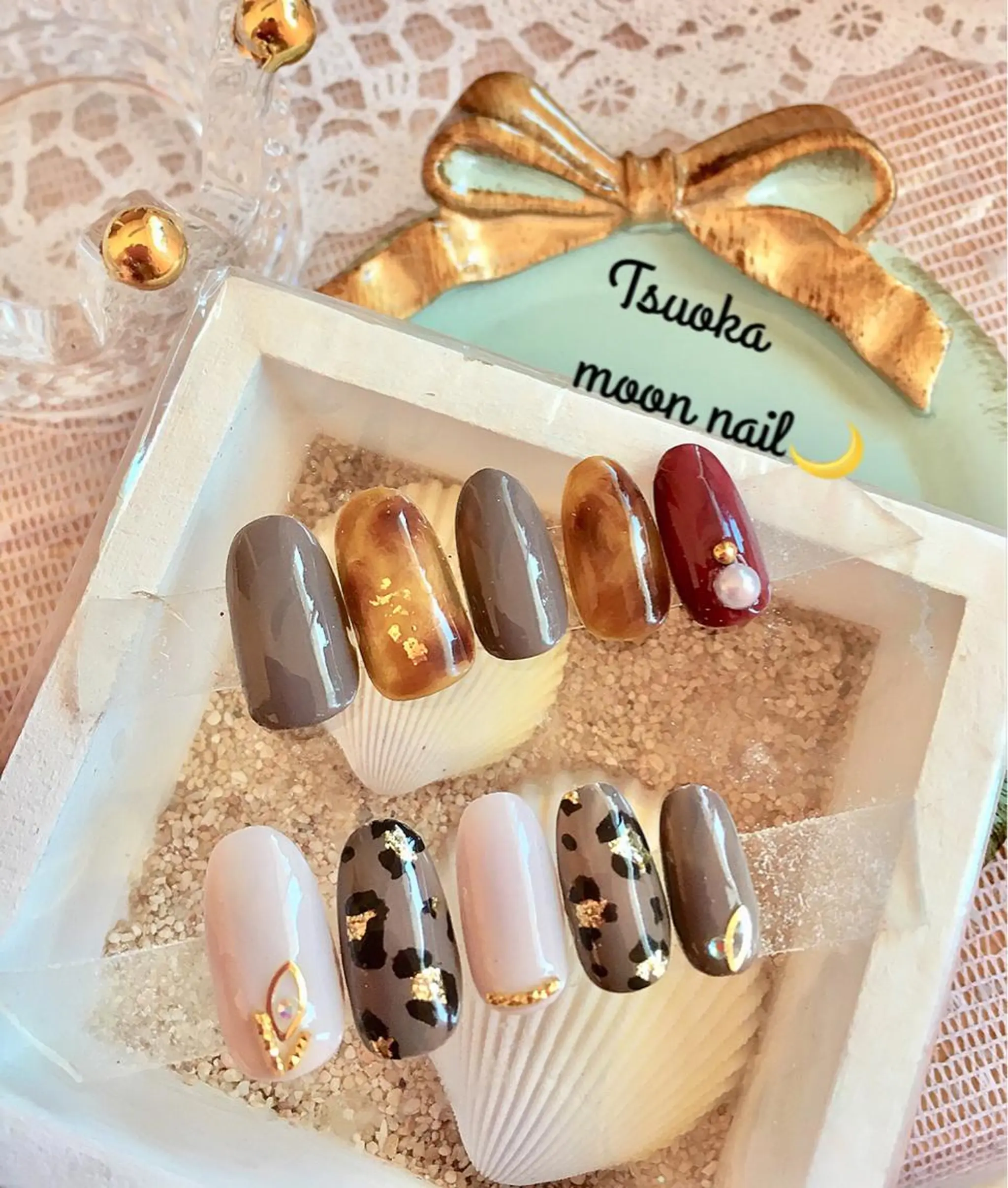 ネイル 🌙都岡 ムーンネイルのネイルデザイン