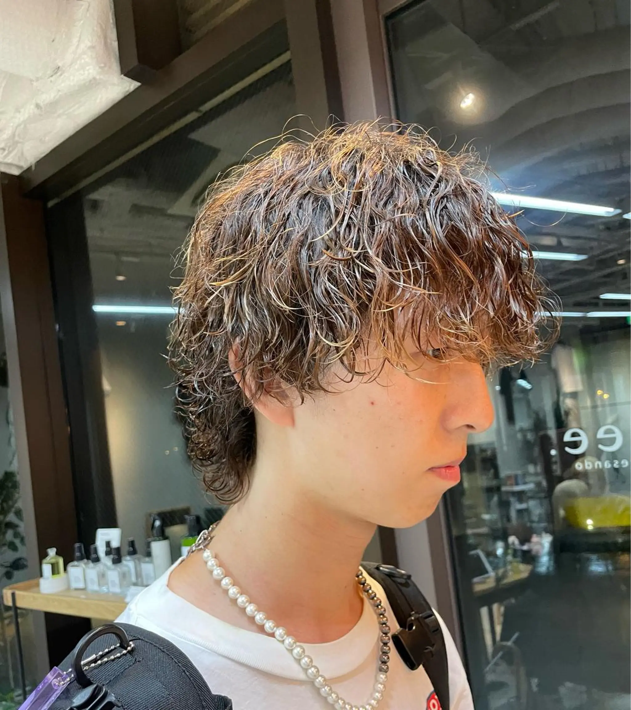 ショート パーマ メンズ メンズパーマ 波巻きパーマ カット パーマ ボブ/ショート/ shinのヘアスタイル