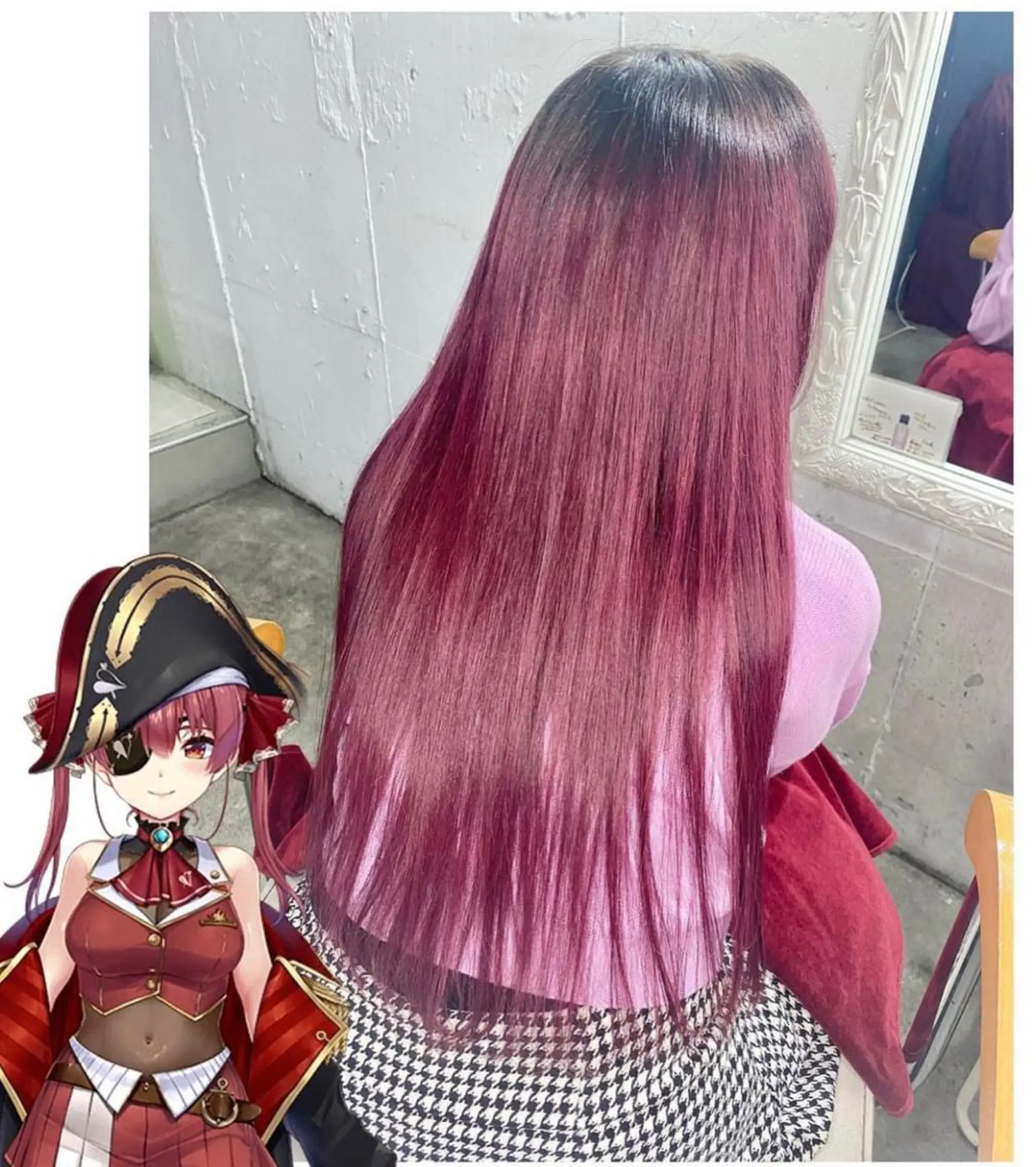 ロング カラー ブリーチ ピンクカラー レッドカラー GARU-ガル-所属・TSUNO🦖 派手髪/オタク美容師のヘアスタイル