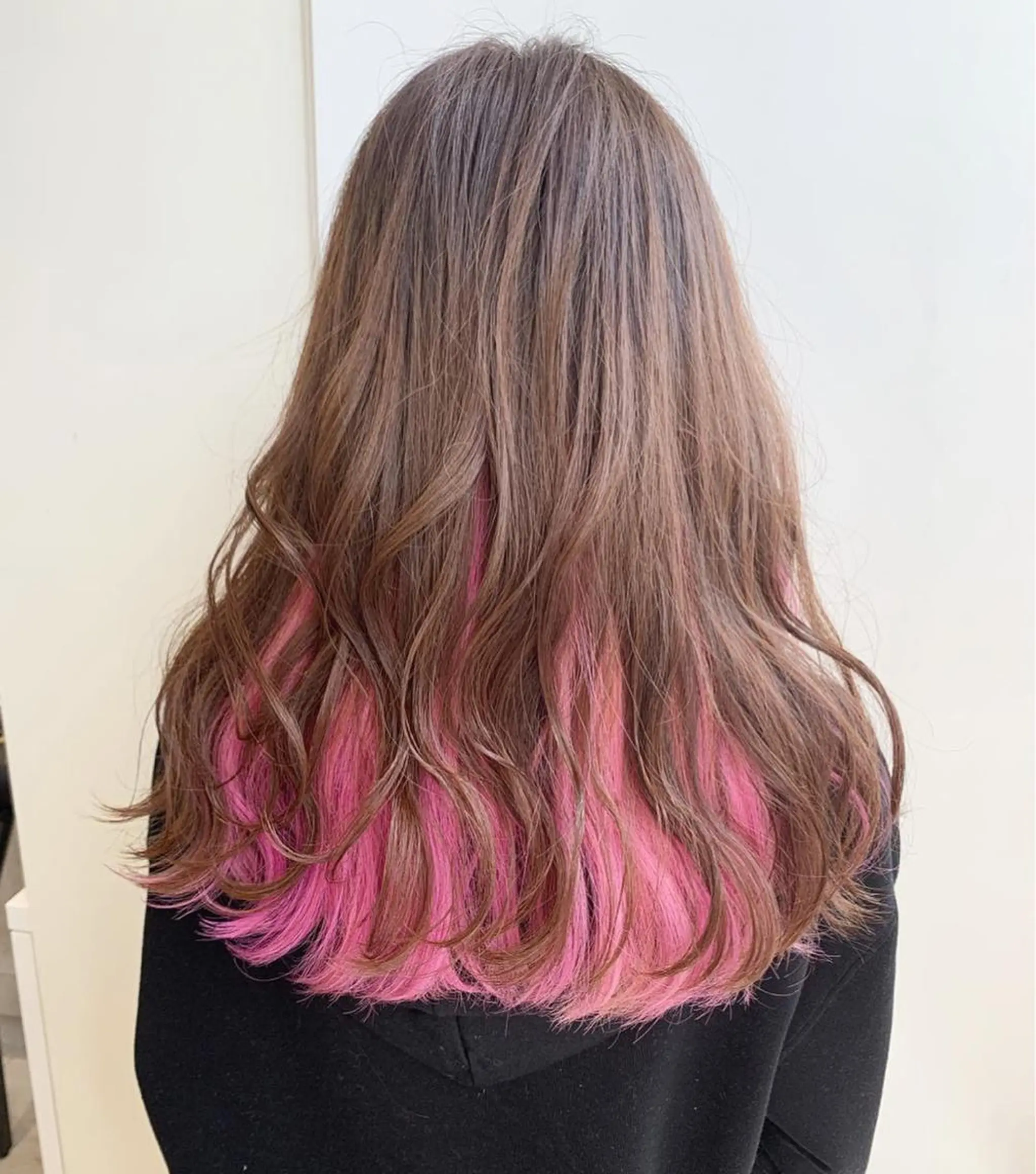 ロング カラー ブリーチ ケアブリーチ ピンクカラー トリートメント カット ヘアカラー トリートメント Le'a渋谷所属・インナーエクステ渋谷 🦋KAJIのヘアスタイル