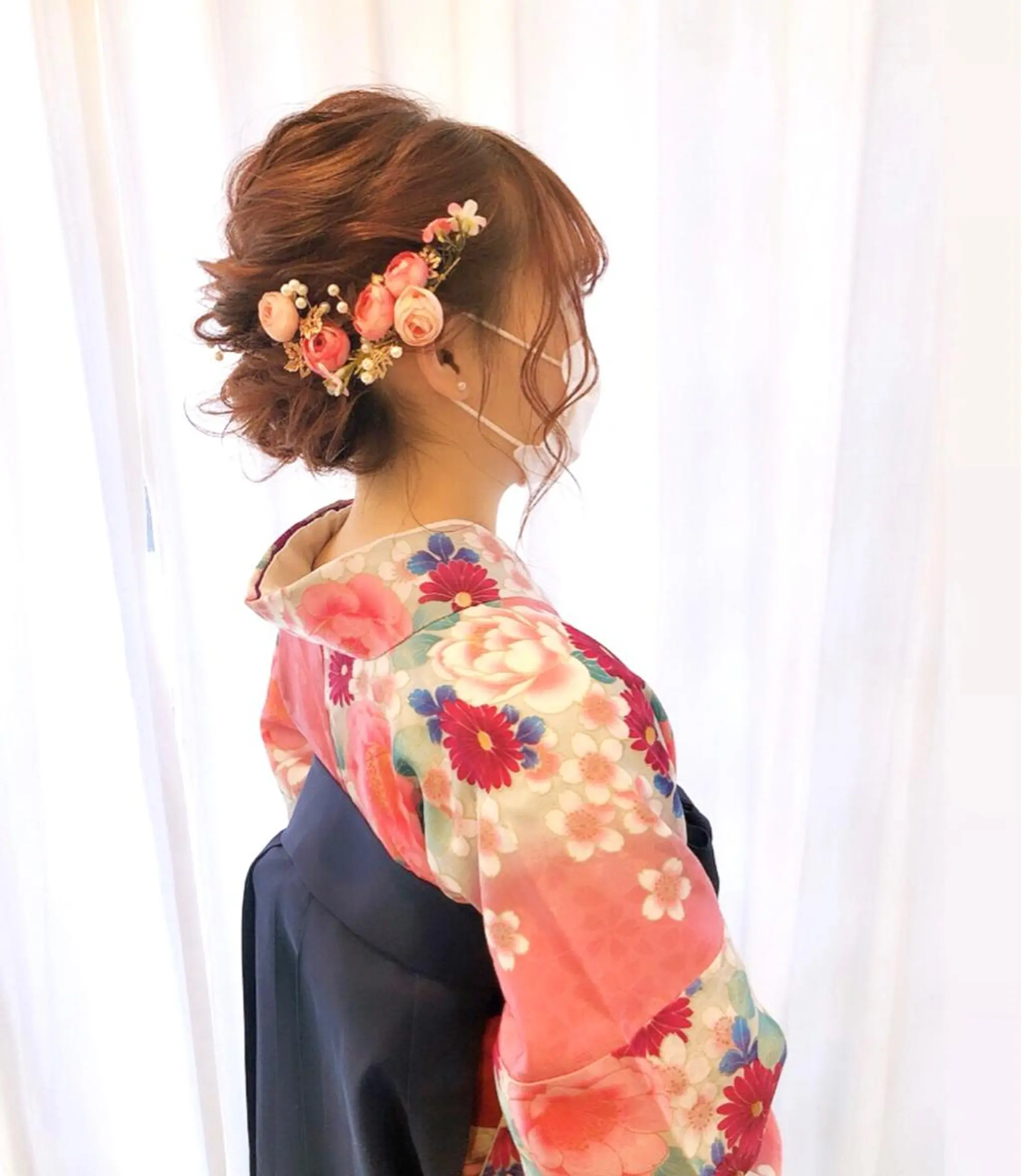 ロング ヘアアレンジ 成人式 卒業式のヘアスタイル ヘアセット 池田 みのりのヘアスタイル