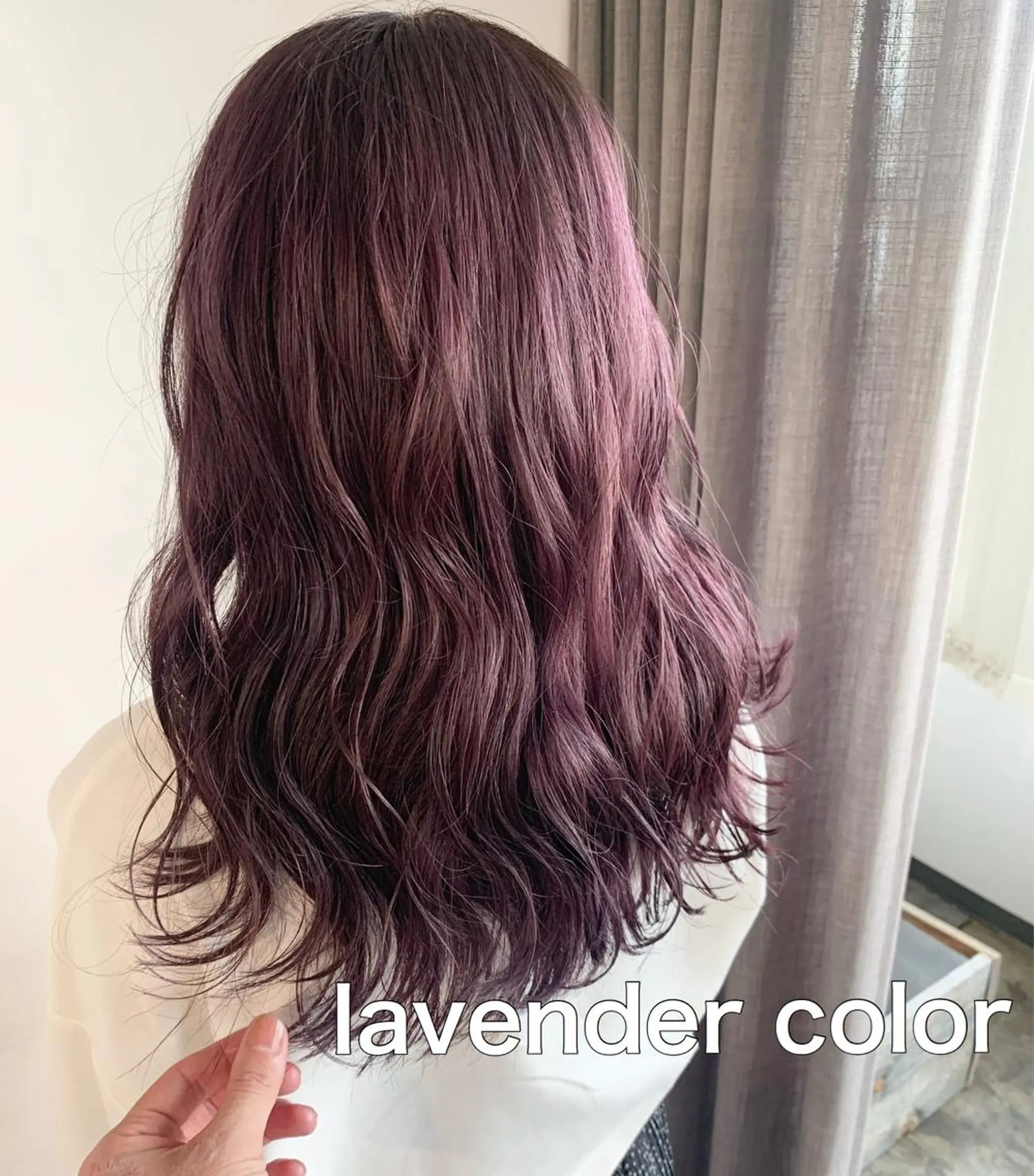 ミディアム カラー ラベンダーカラー ヘアカラー トリートメント ヘアセット ✨艶ブリーチカラー ✨四ノ宮裕己のヘアスタイル
