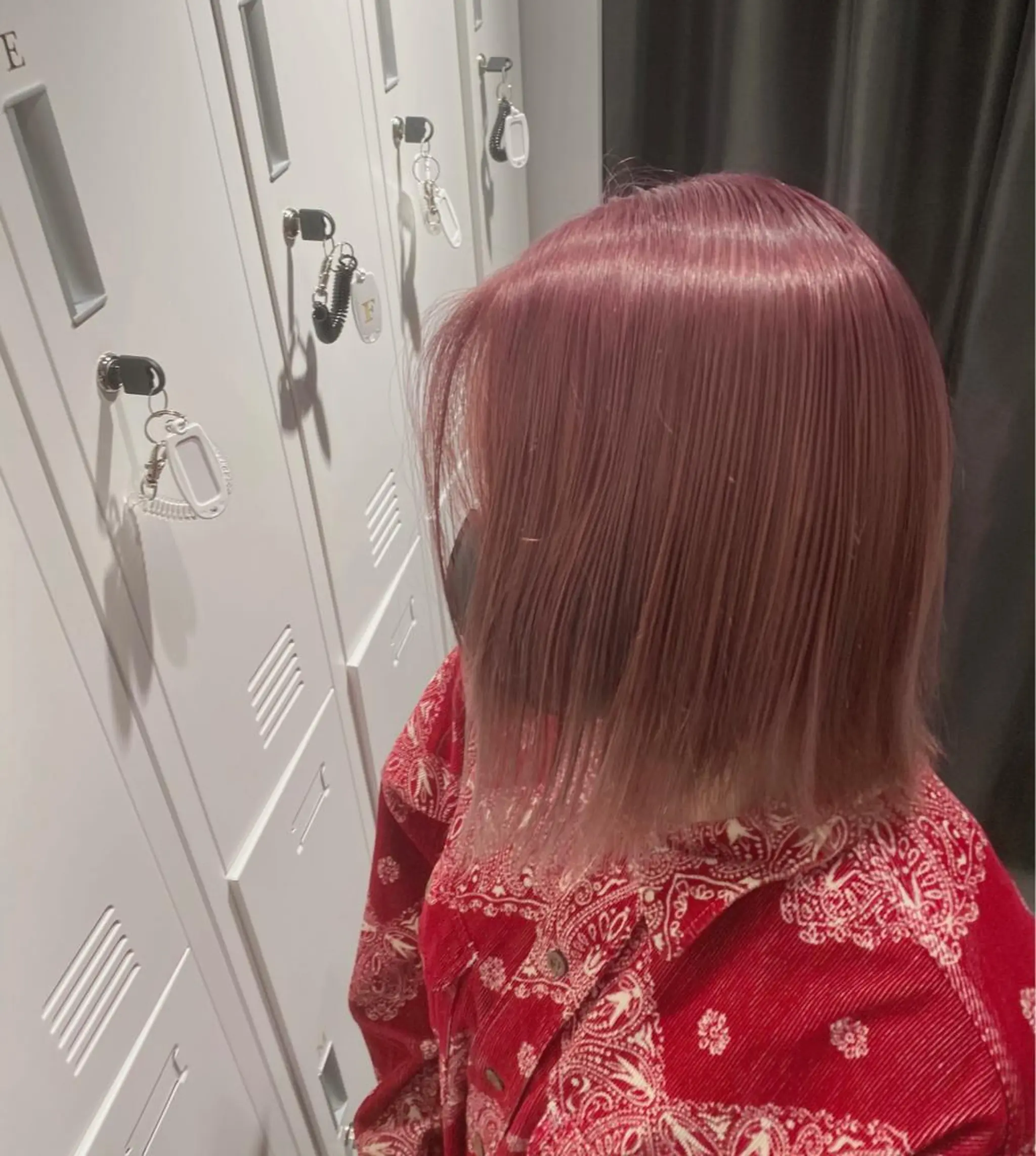 ミディアム カラー ハイトーンカラー ピンクカラー esu天満所属・esu 天満のヘアスタイル