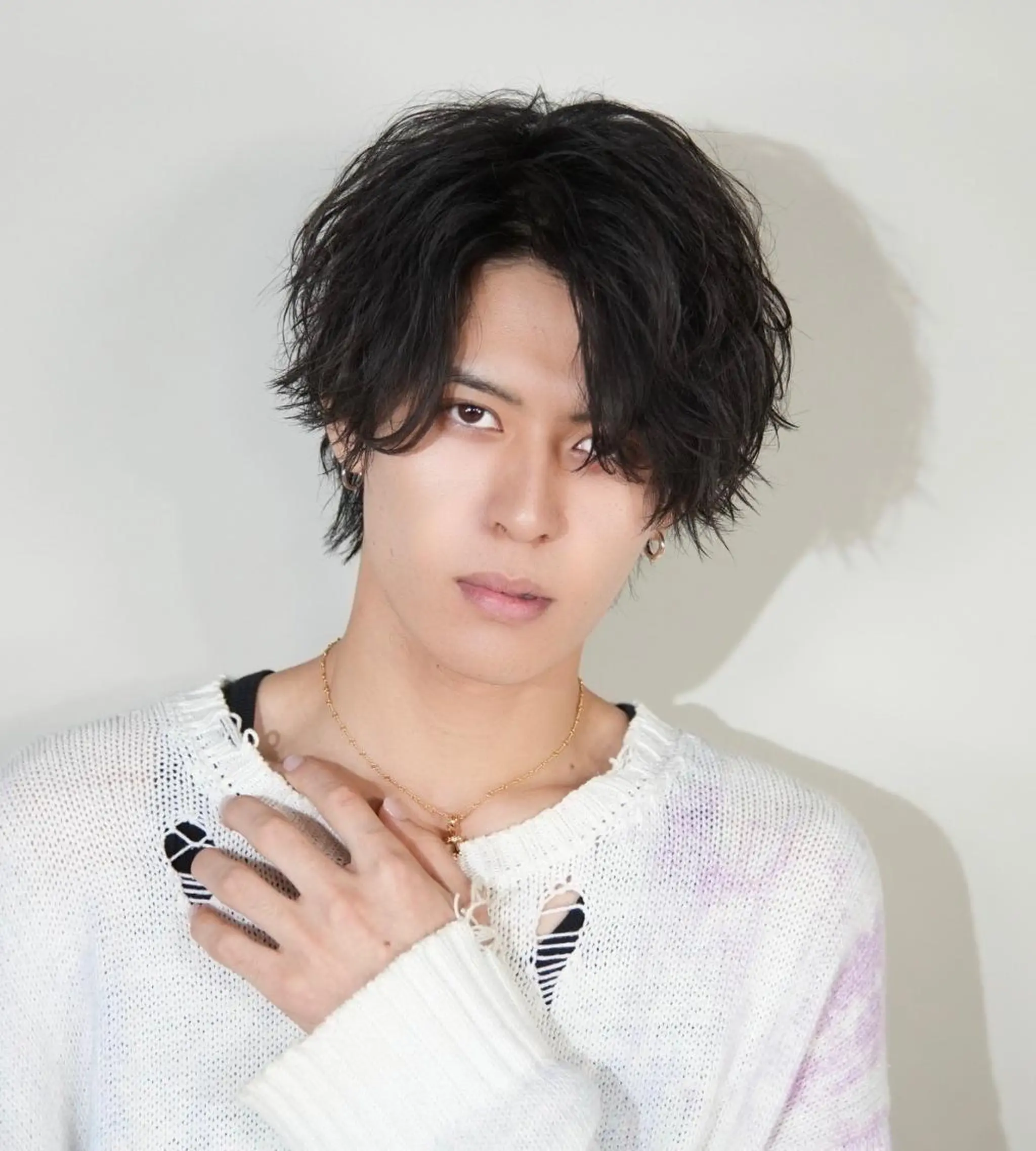 ミディアム メンズ カット パーマ 毛流れパーマ&縮毛 ⚔️夢生志(ゆうし)のヘアスタイル
