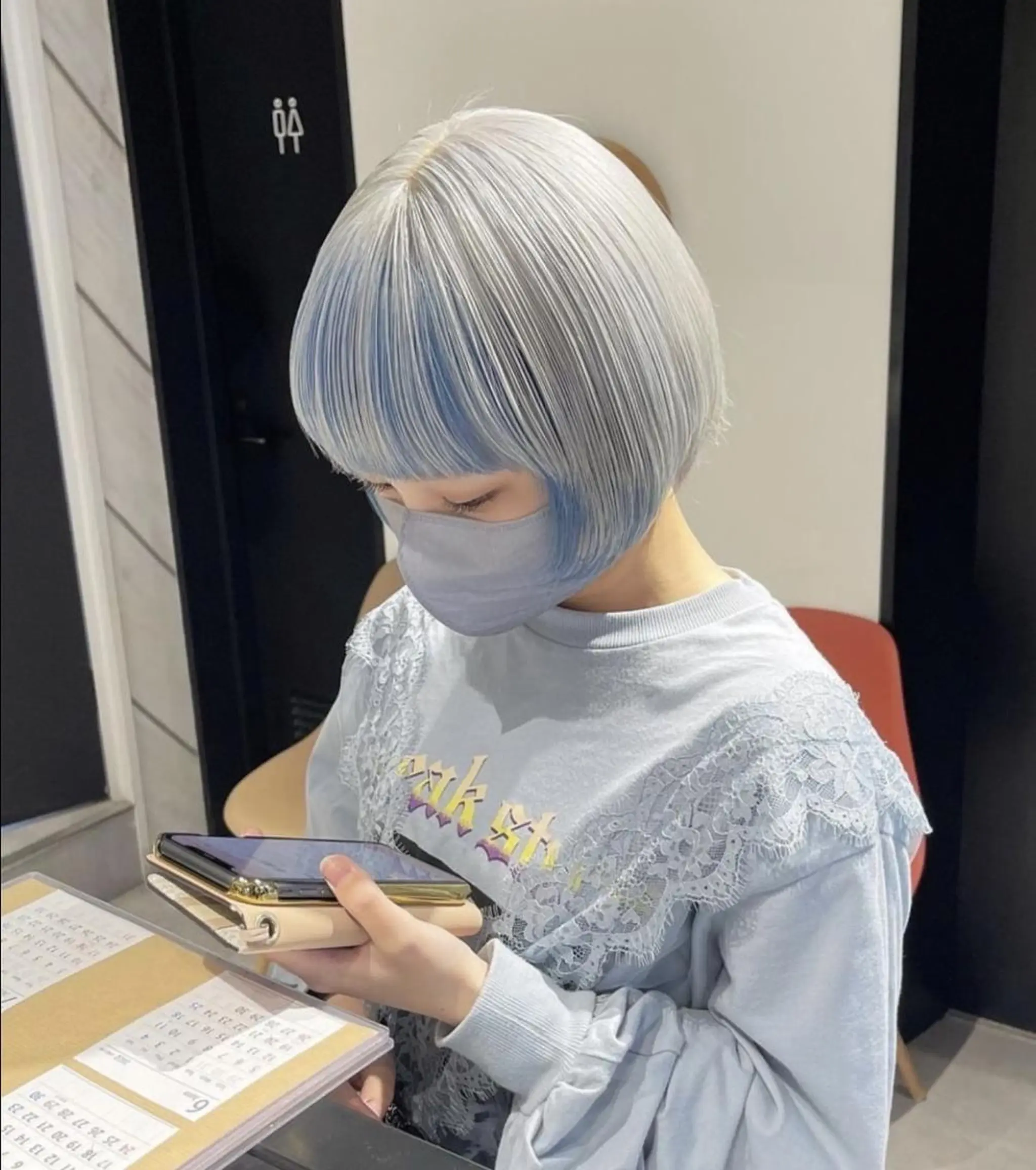 ロング カラー パーマ ヘアアレンジ キッズ ネイル マツエク・マツパ アイブロウ ショートボブ バレイヤージュ ブリーチ ケアブリーチ 透明感カラー カラー特化サロン梅田 Eir茶屋町/山下のヘアスタイル