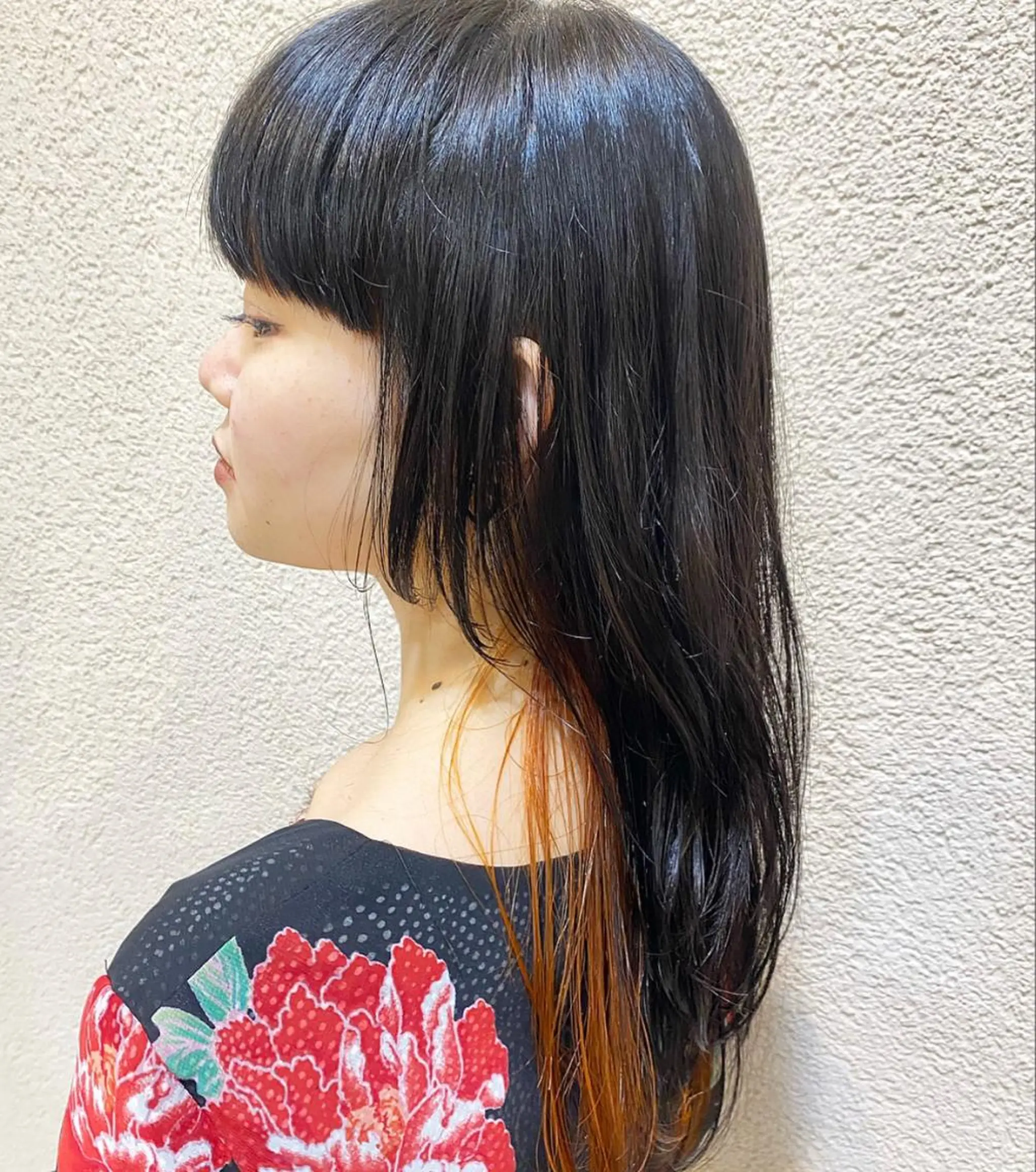 セミロング カラー ヘアアレンジ BELLA阿部野 TOMOMIのヘアスタイル