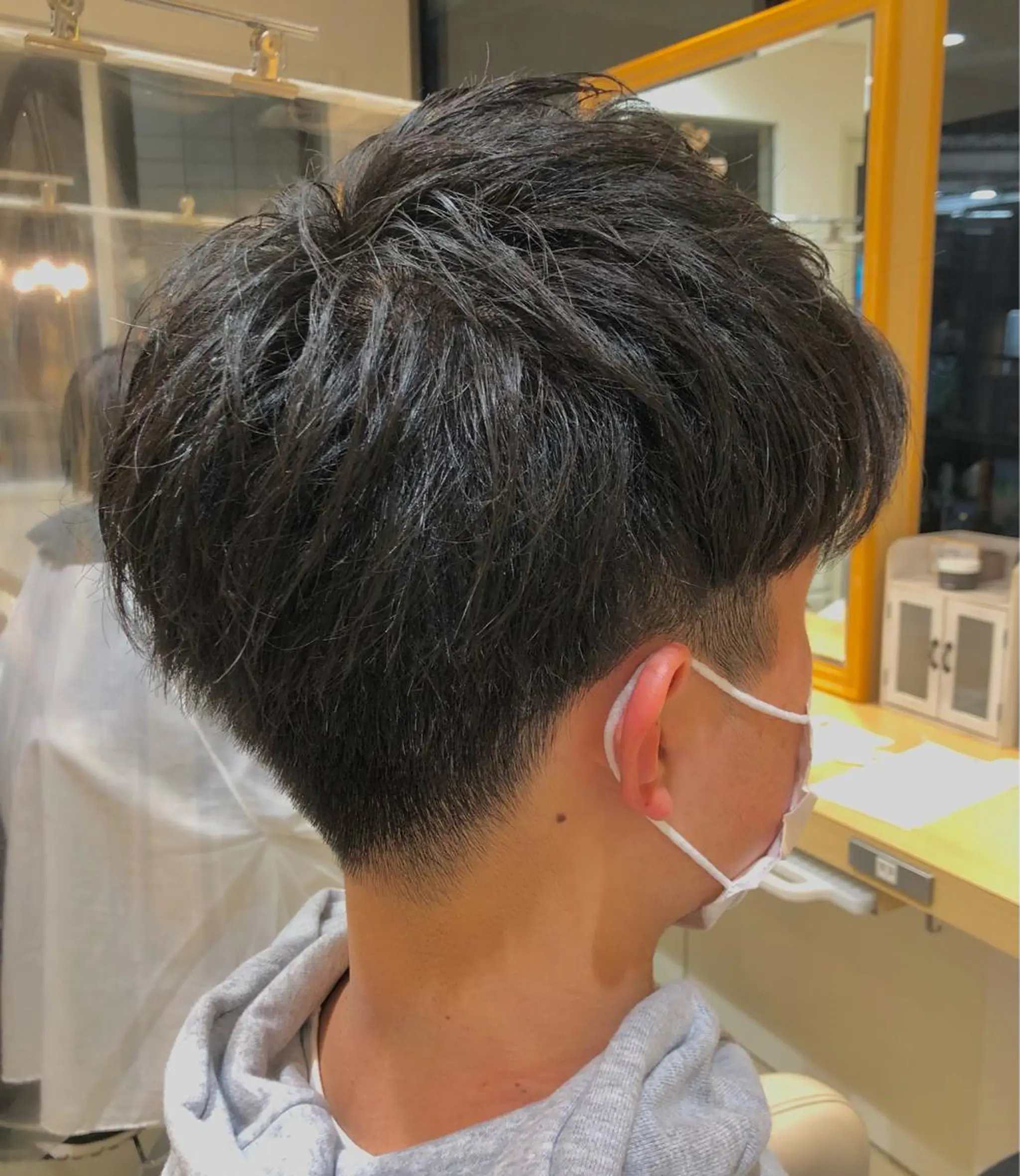 ショート メンズ アップバング マッシュ 刈り上げ カット 牛木 史裕🐄【店長】のヘアスタイル
