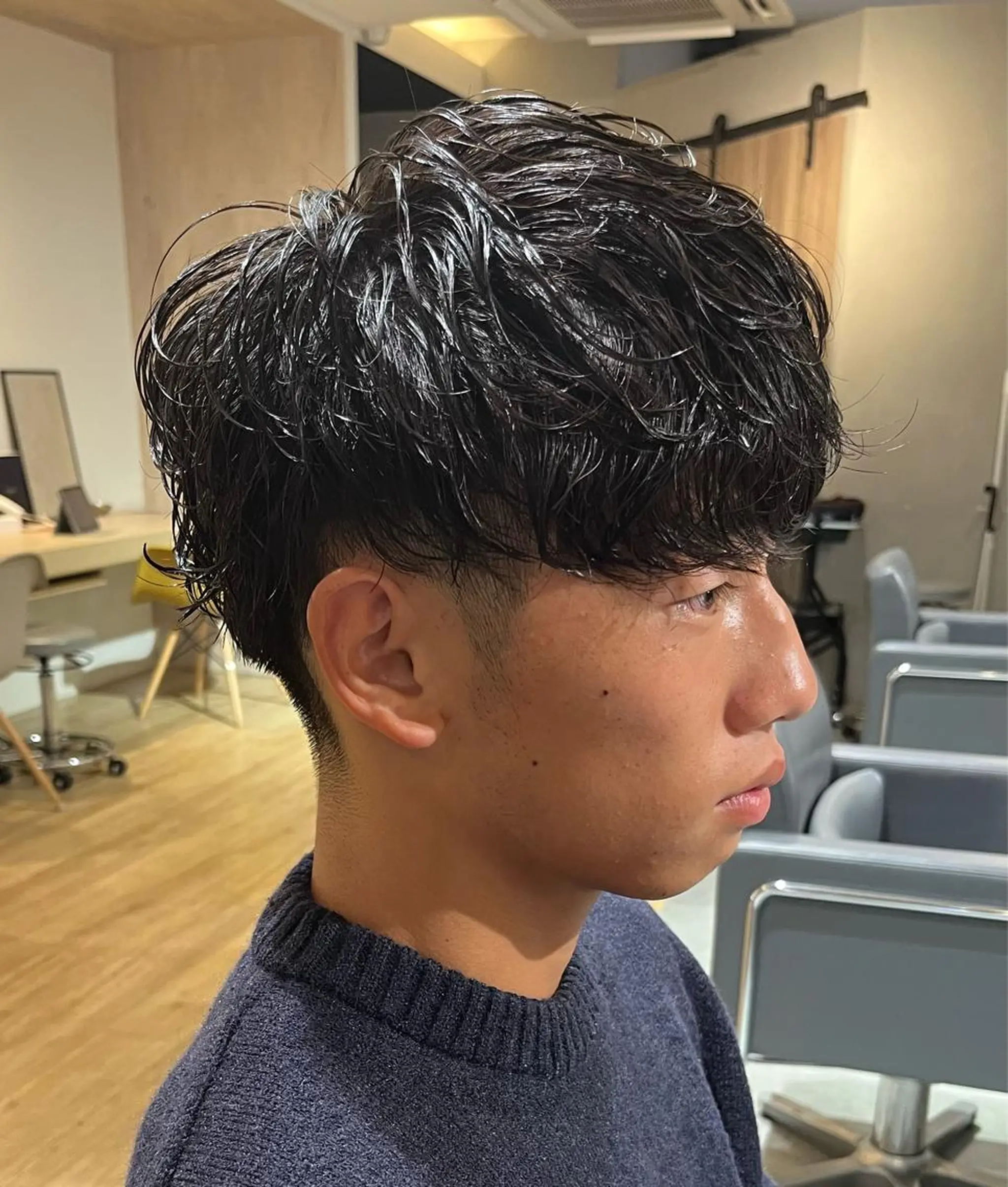 ショート パーマ メンズ カット パーマ メンズ特化美容師 熊田 鼓汰郎のヘアスタイル