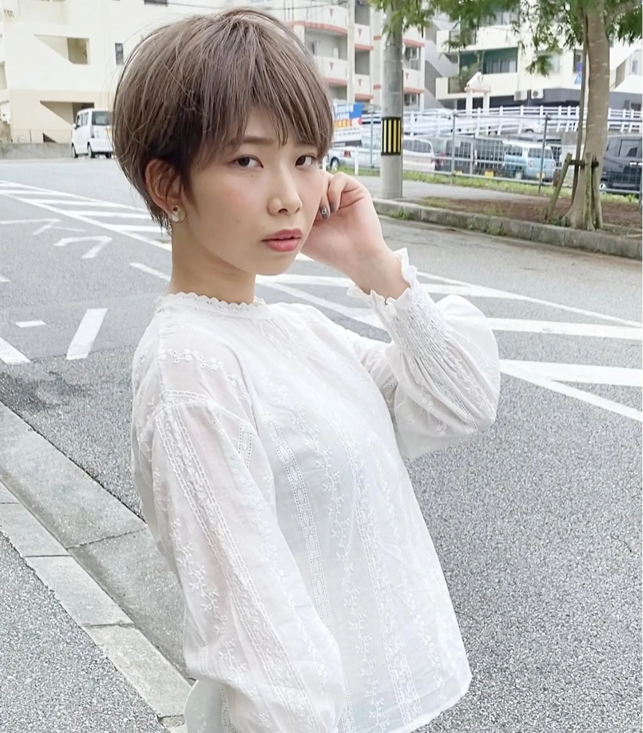 ショート カラー イルミナカラー カット ヘアカラー grand juteのヘアスタイル
