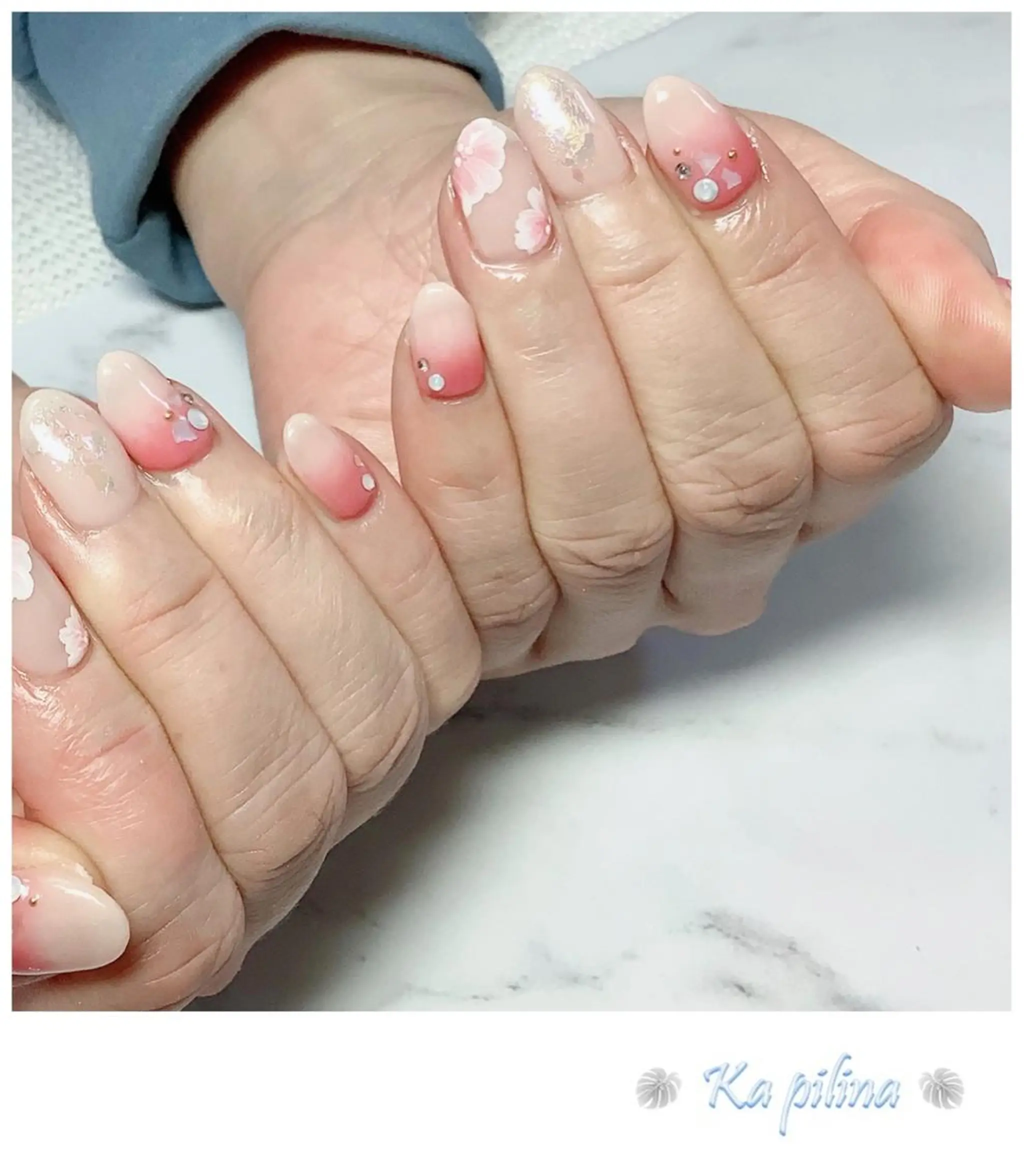 ネイル グラデーション ピンク 春ネイル Nail salon Ka pilinaのネイルデザイン