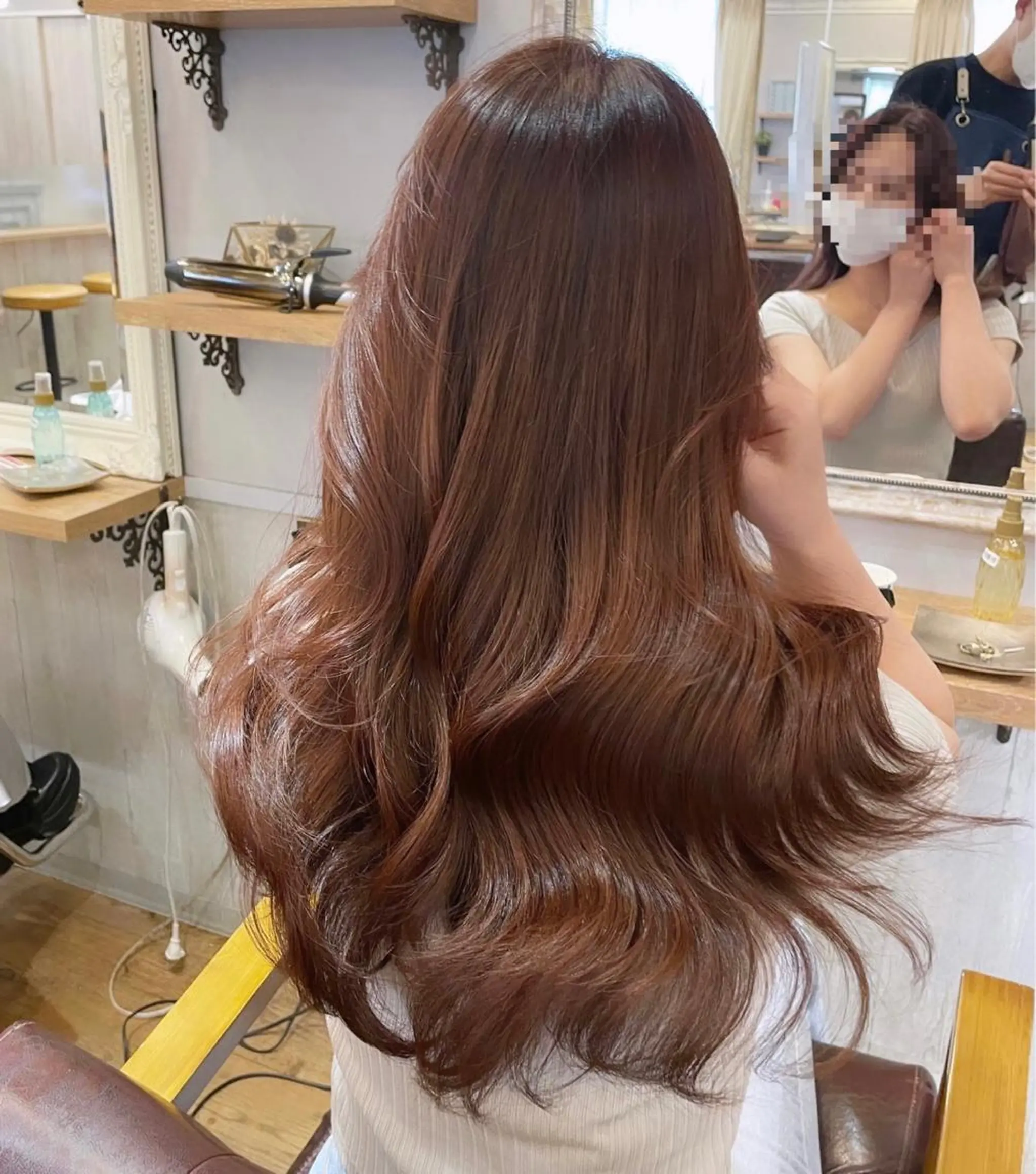 セミロング カラー カット ヘアカラー トリートメント layercut✂️ 韓国ヘア/髪質改善のヘアスタイル