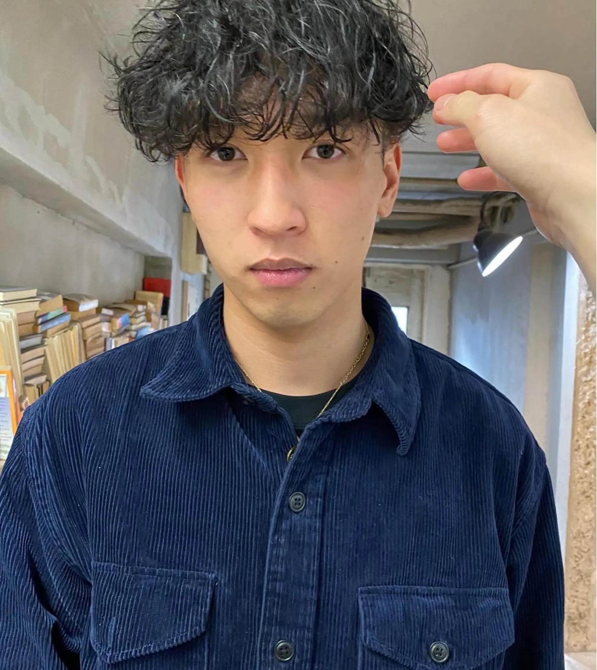 パーマ メンズ カット パーマ パーマ、髪質改善 カズマのヘアスタイル