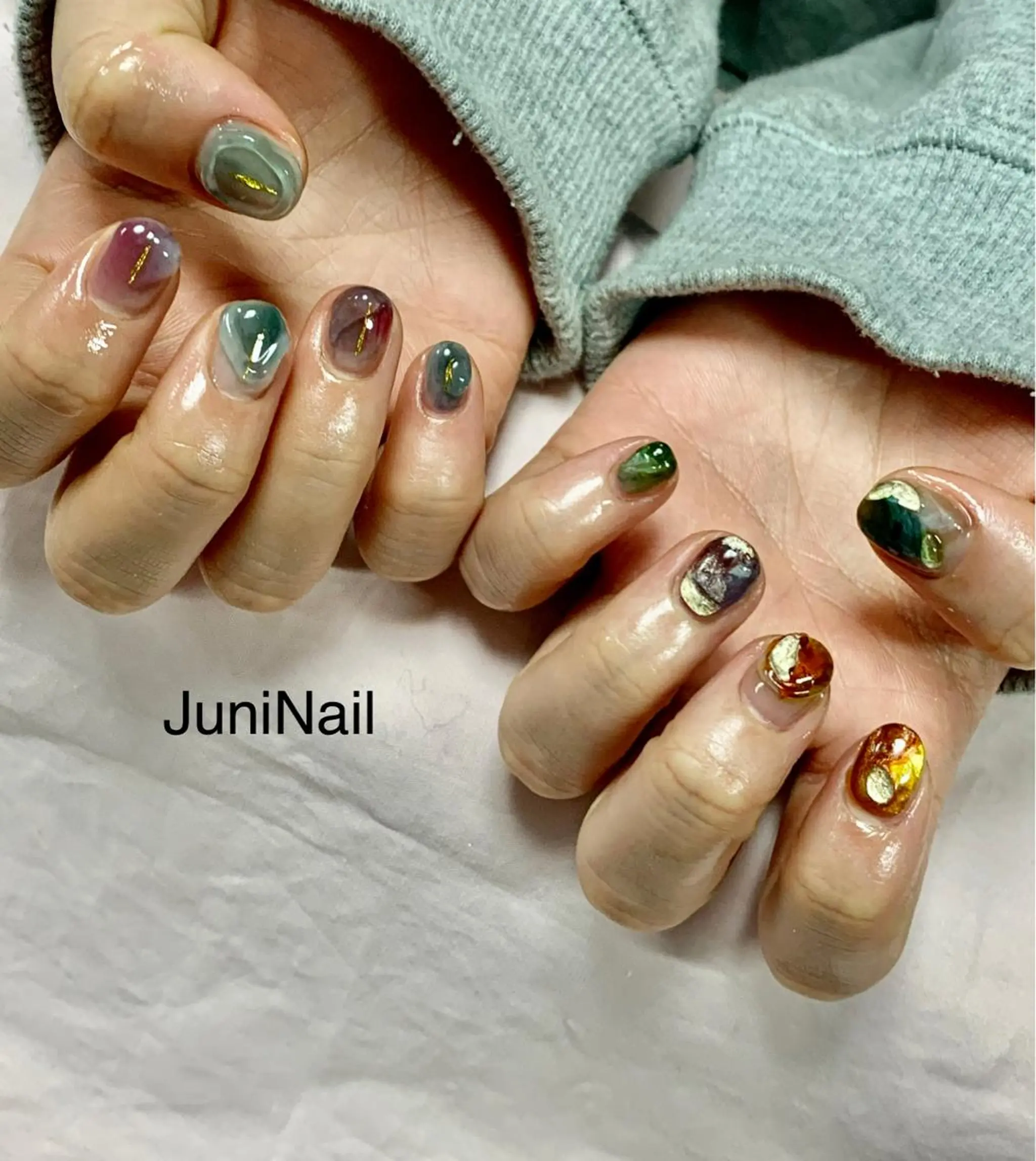 ネイル ハンドネイル ハンドケア JuniNail韓国 ネイリストsuのネイルデザイン
