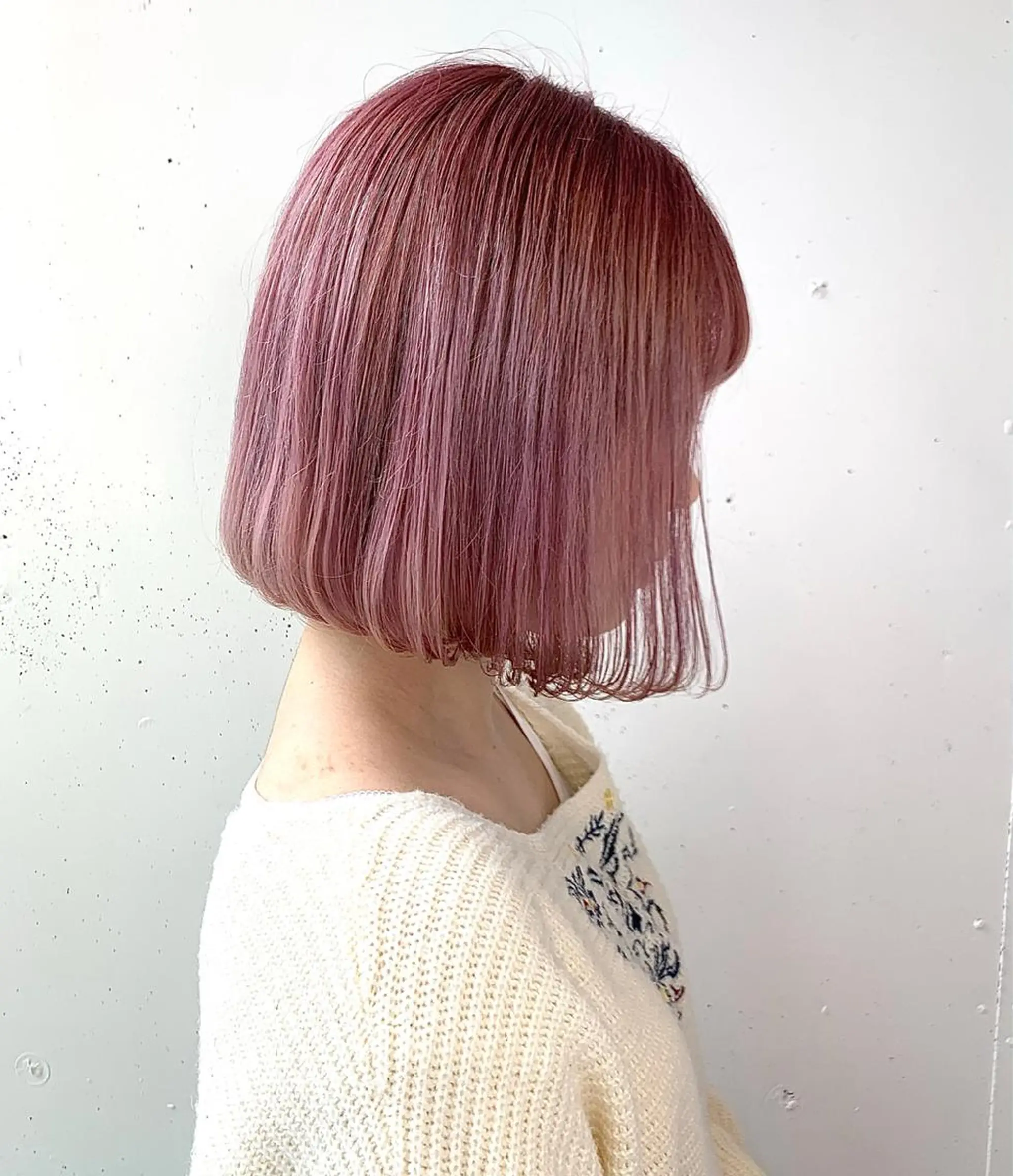 ミディアム カラー ヘアアレンジ ハイトーンカラー ピンクカラー ホワイトピンク DEAN栄店所属・DEAN マツオカマコのヘアスタイル