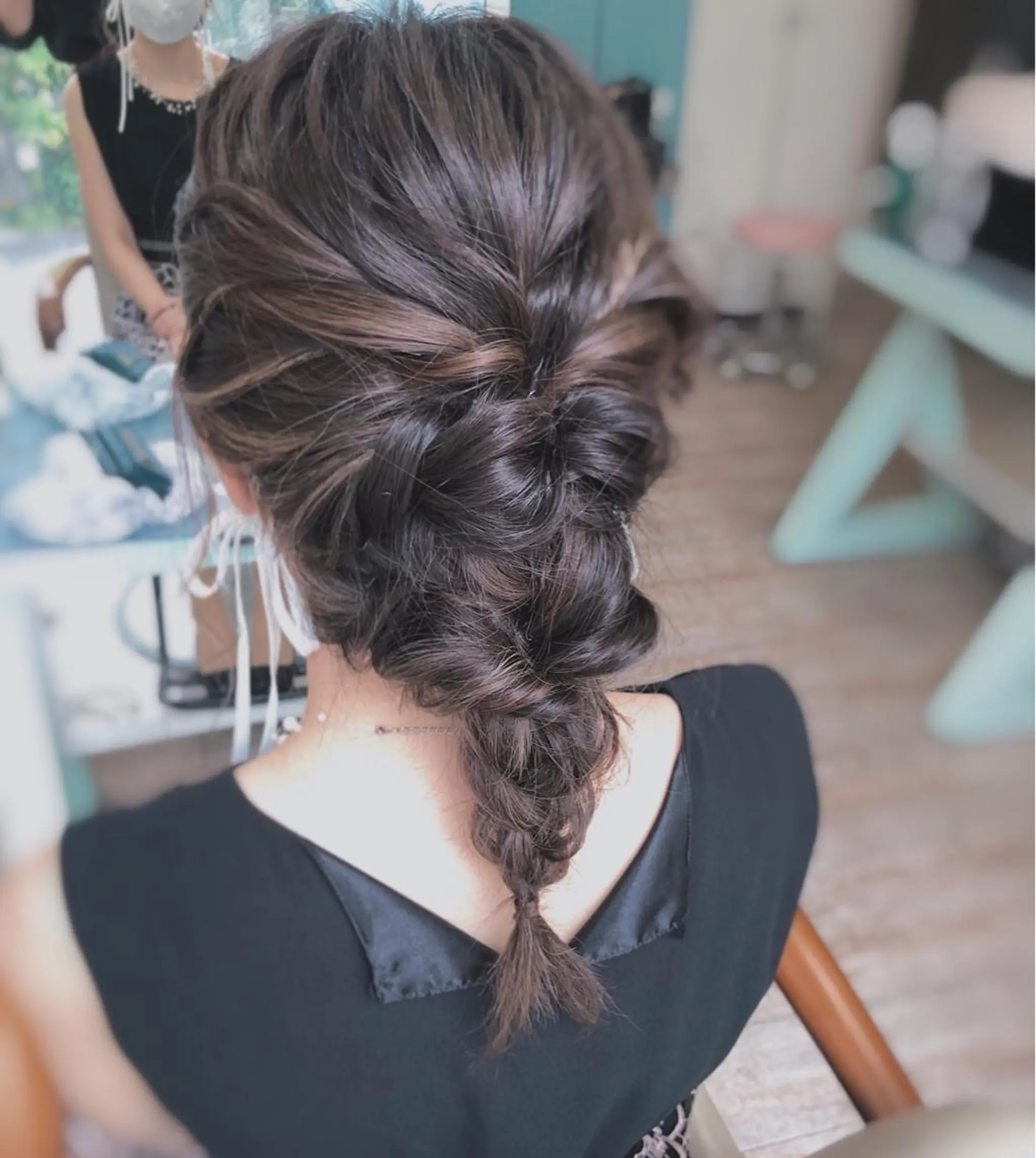 セミロング ヘアアレンジ 結婚式・ブライダル ヘアセット Eleanor 自由が丘ANNEX所属・個室サロン/ヘアケア ヘッドスパ🌼万希のヘアスタイル