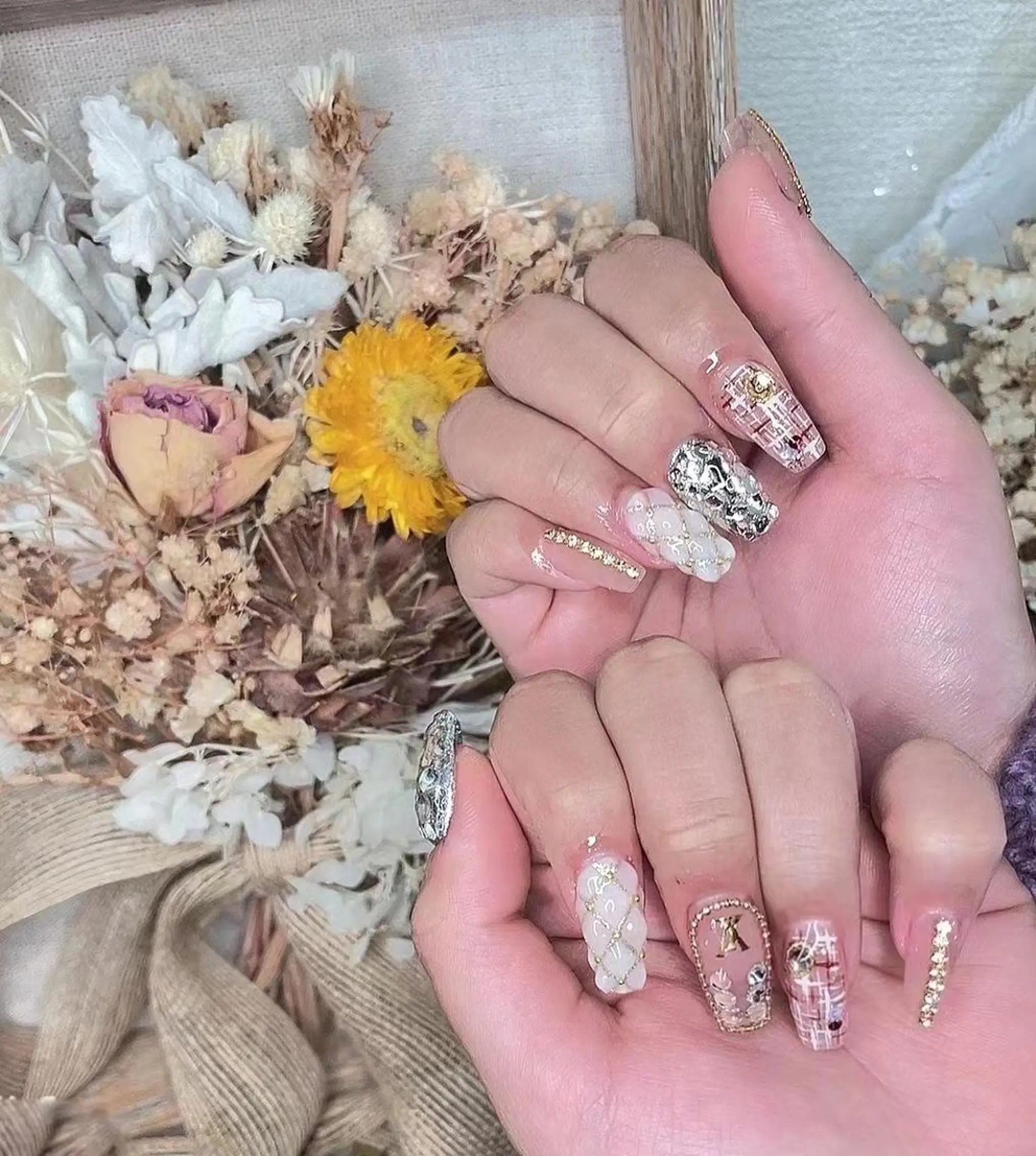 ネイル ツイードネイル Babarla Nailのネイルデザイン