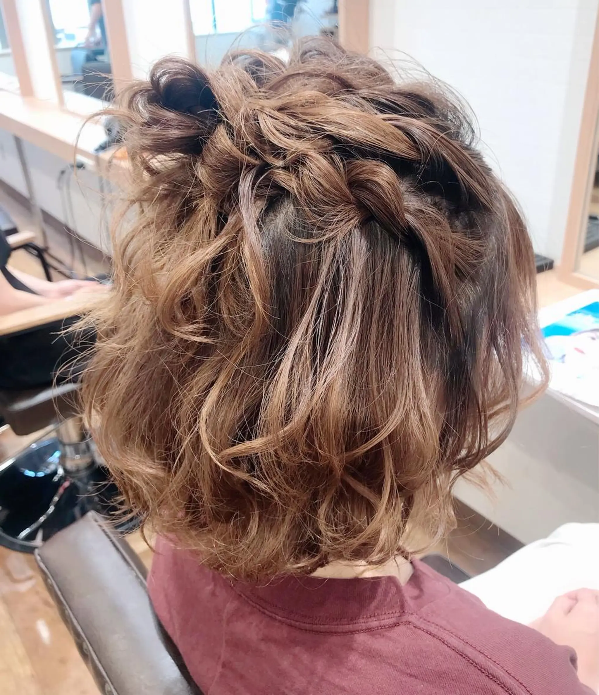 ヘアアレンジ ハーフアップ お団子ヘア ヘアセット GRANLUSSO 〜グランルッソ駅前店所属・木口 嘉美のヘアスタイル