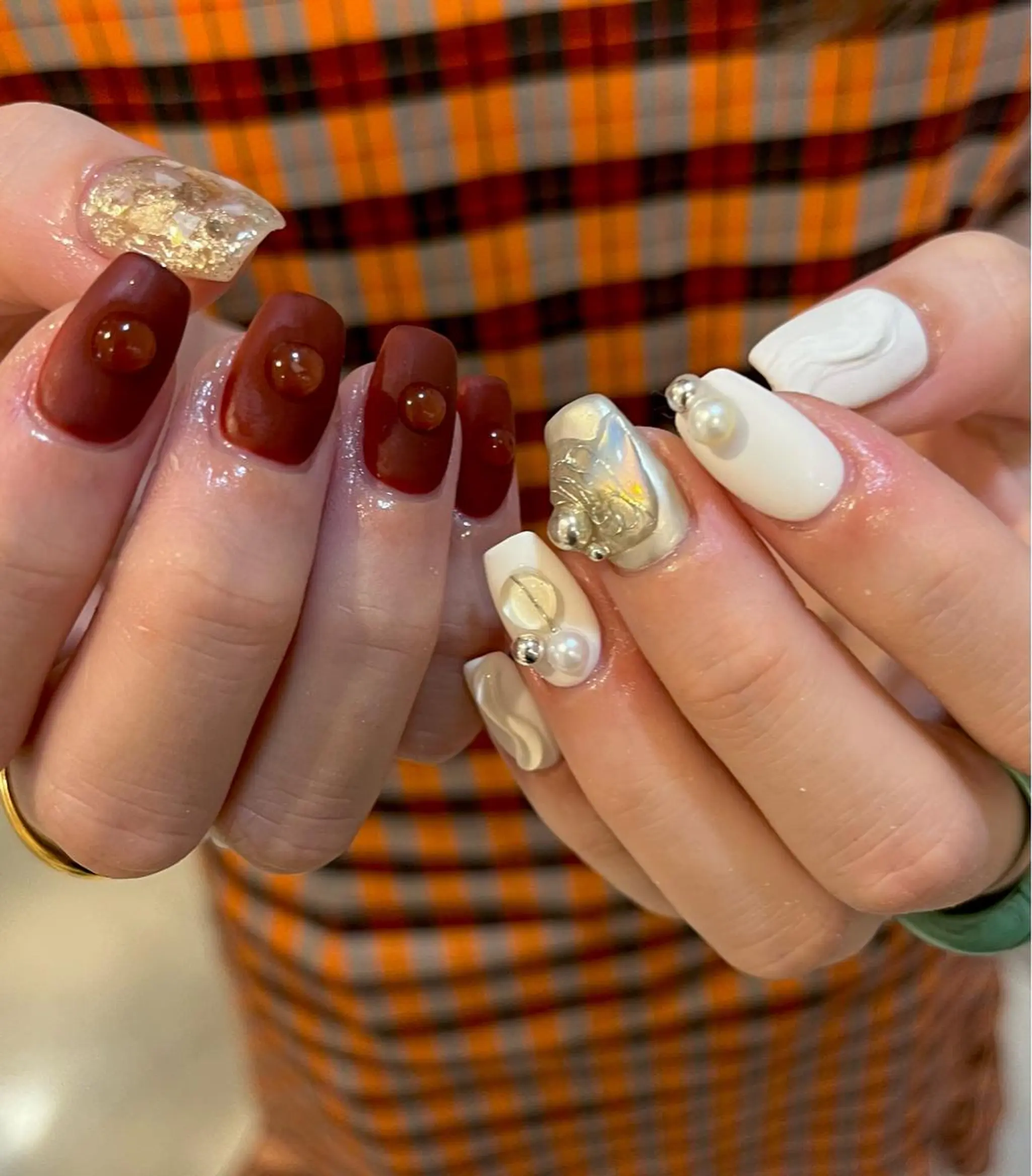 ネイル キラキラネイル マットネイル 持ち込み ぷっくりネイル 春ネイル ハンドネイル フットネイル para ☀︎ sol by BECK所属・Para Sol nail　Maoのネイルデザイン