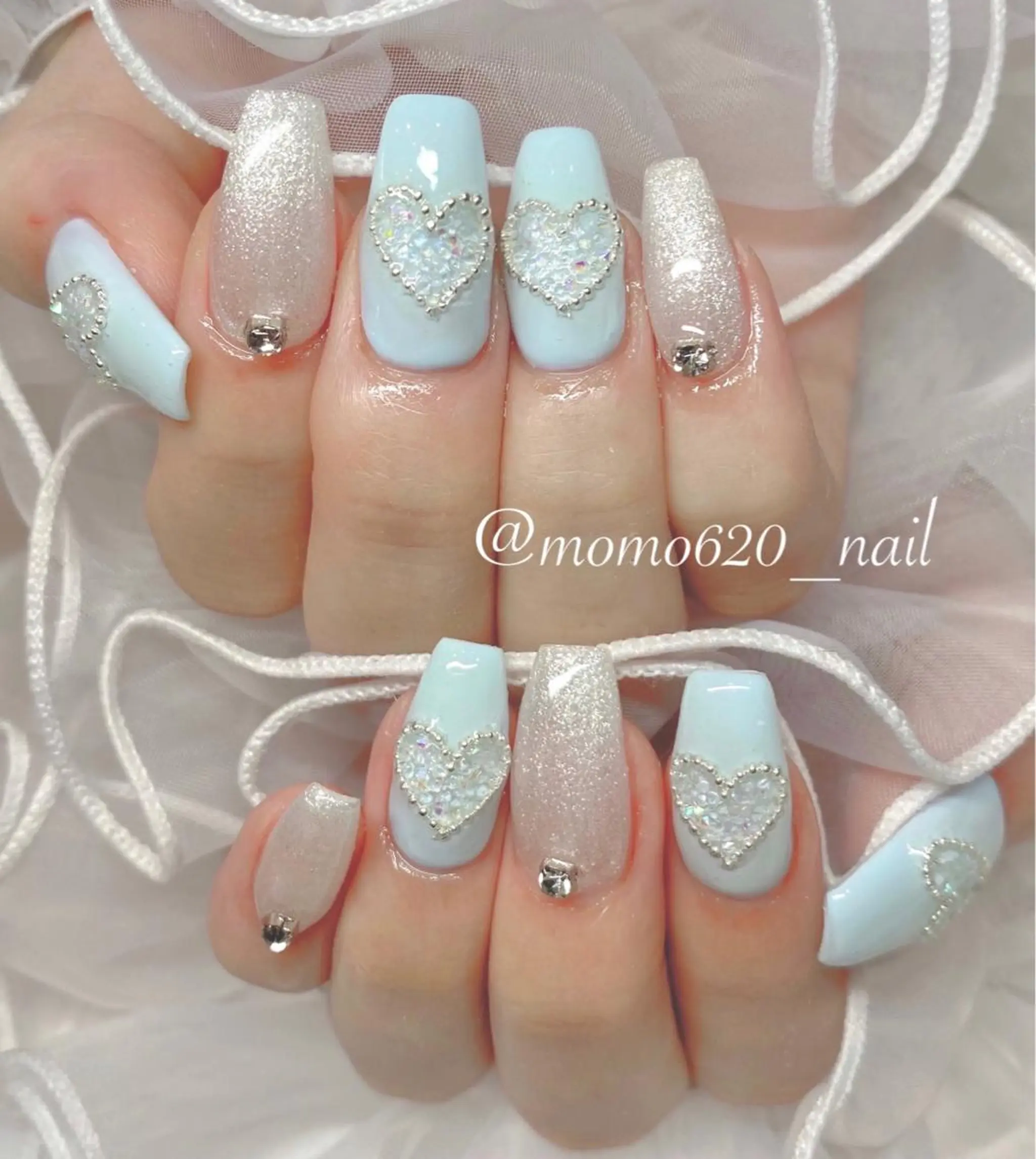 ネイル ハート nailsalon moca 堀江店所属・moca堀江店 momokaのネイルデザイン