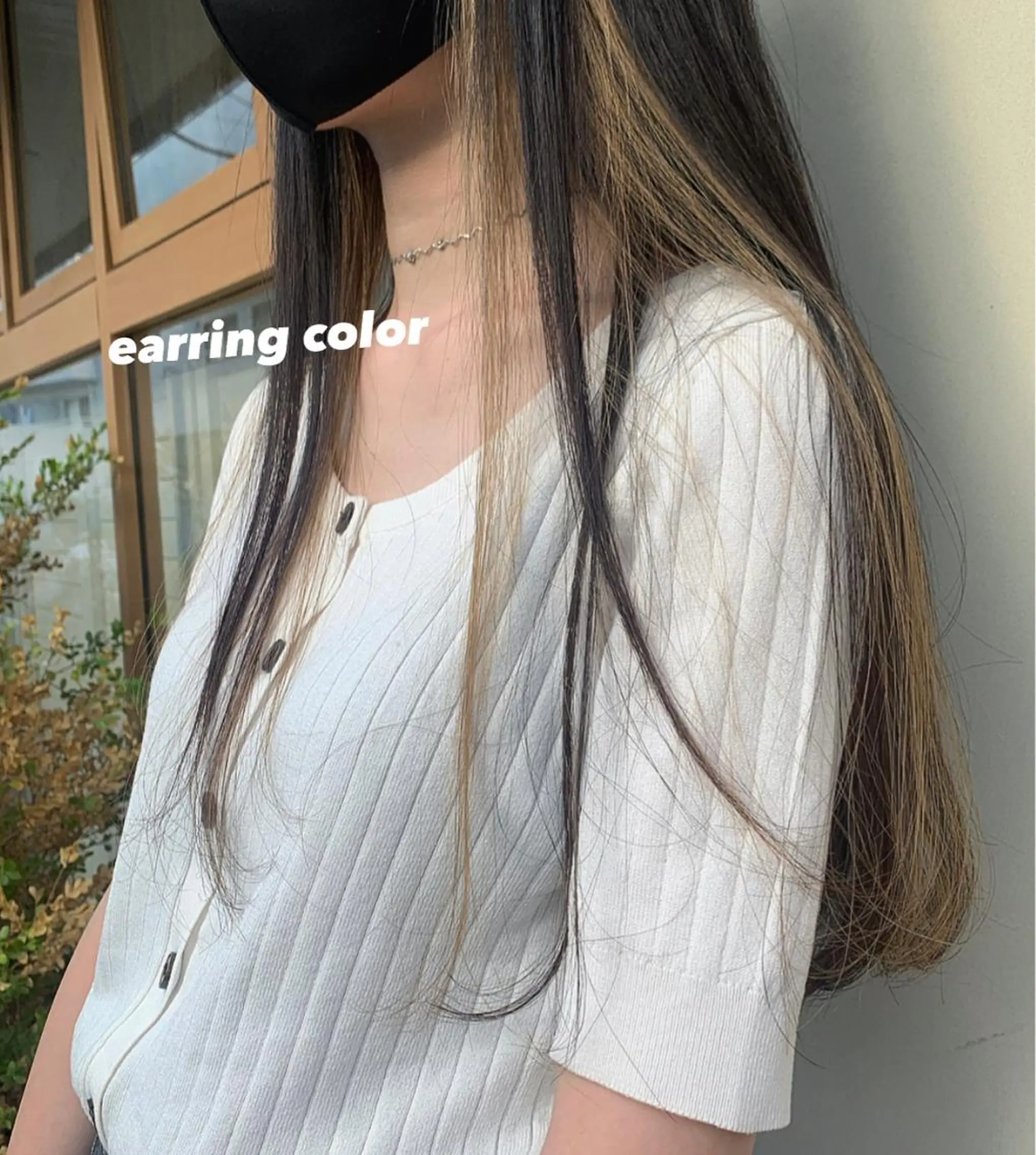 ロング カラー イヤリングカラー インナーカラー 🎀ワンホンhair 🎀マリノのヘアスタイル