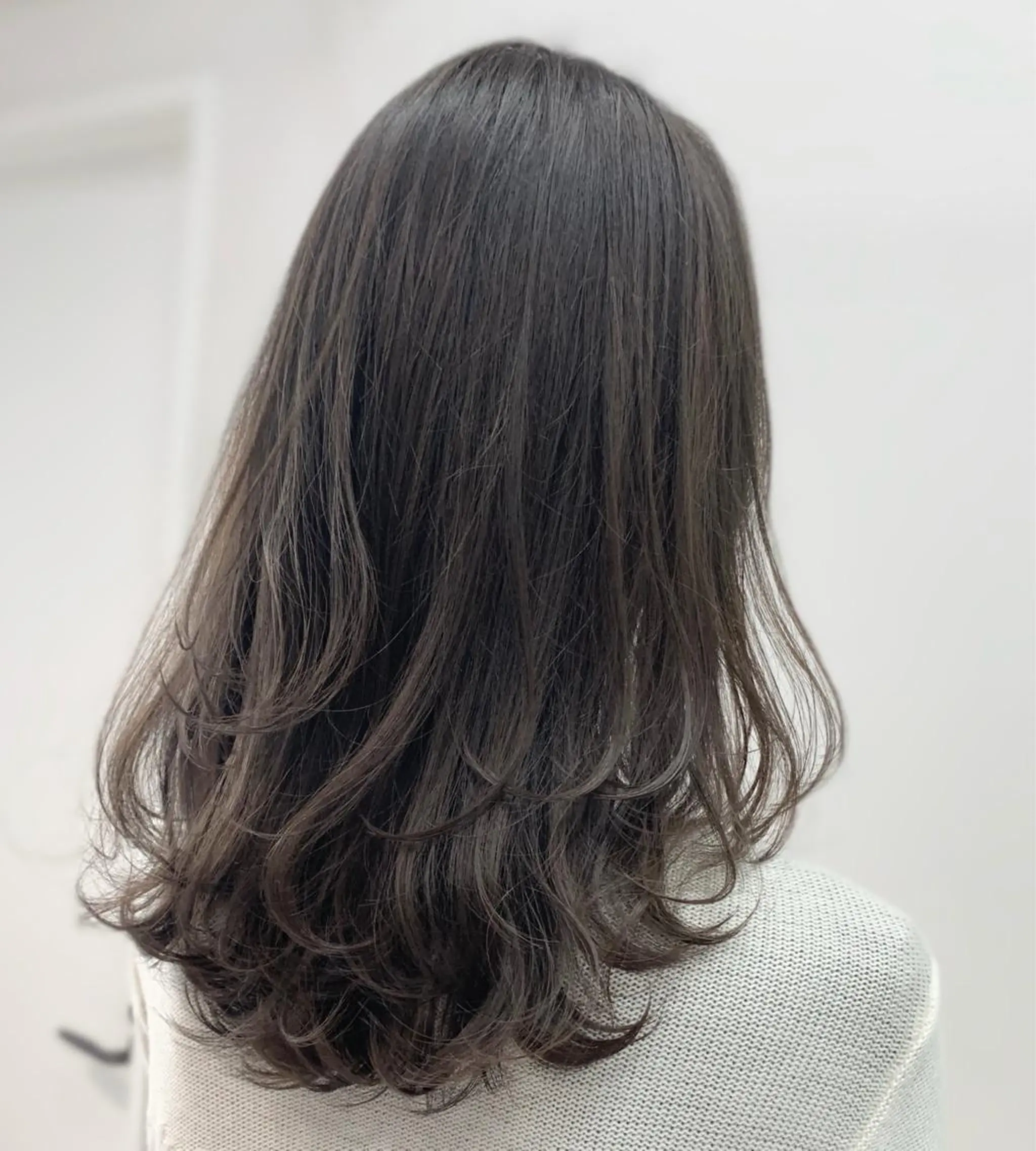 ロング カラー メンズ キッズ グレージュ 👑ボブ、レイヤー 心斎橋/高城涼也のヘアスタイル