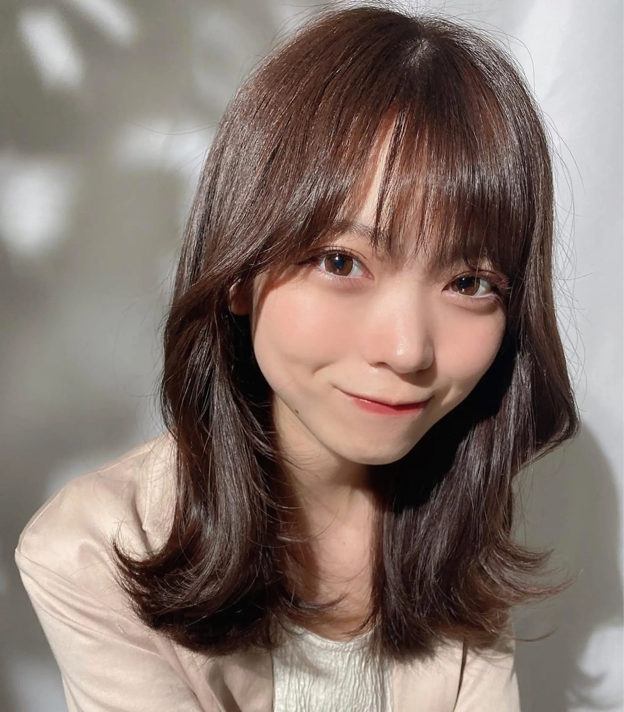 ミディアム カット ヘアカラー トリートメント 🧡くびれヘア/前髪 顔周り🧡久原結衣のヘアスタイル