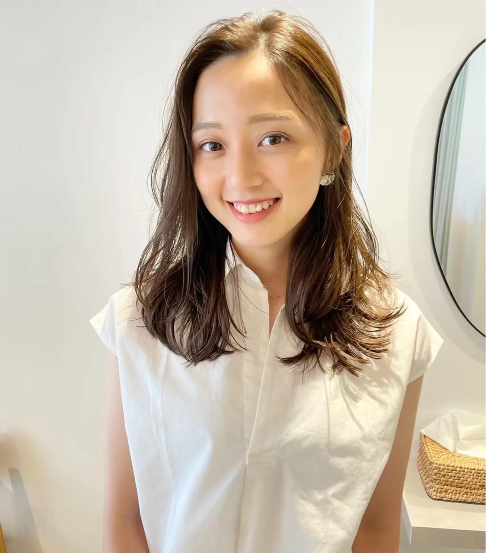 ミディアム ヘアカラー 池田 未瑠のヘアスタイル