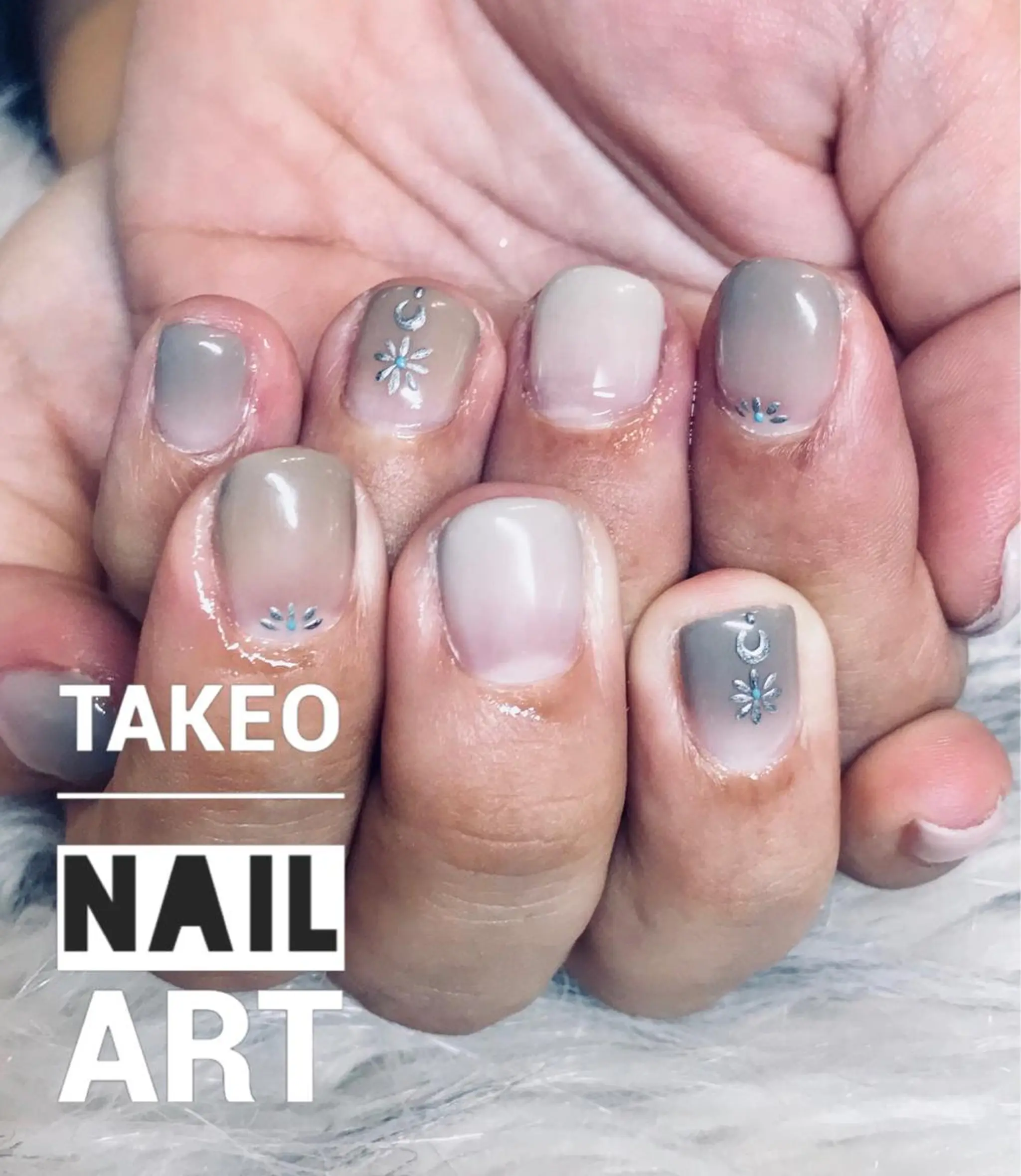 ショート ネイル ハンドネイル ハンドケア nail&eye Aoのマツエク・マツパデザイン