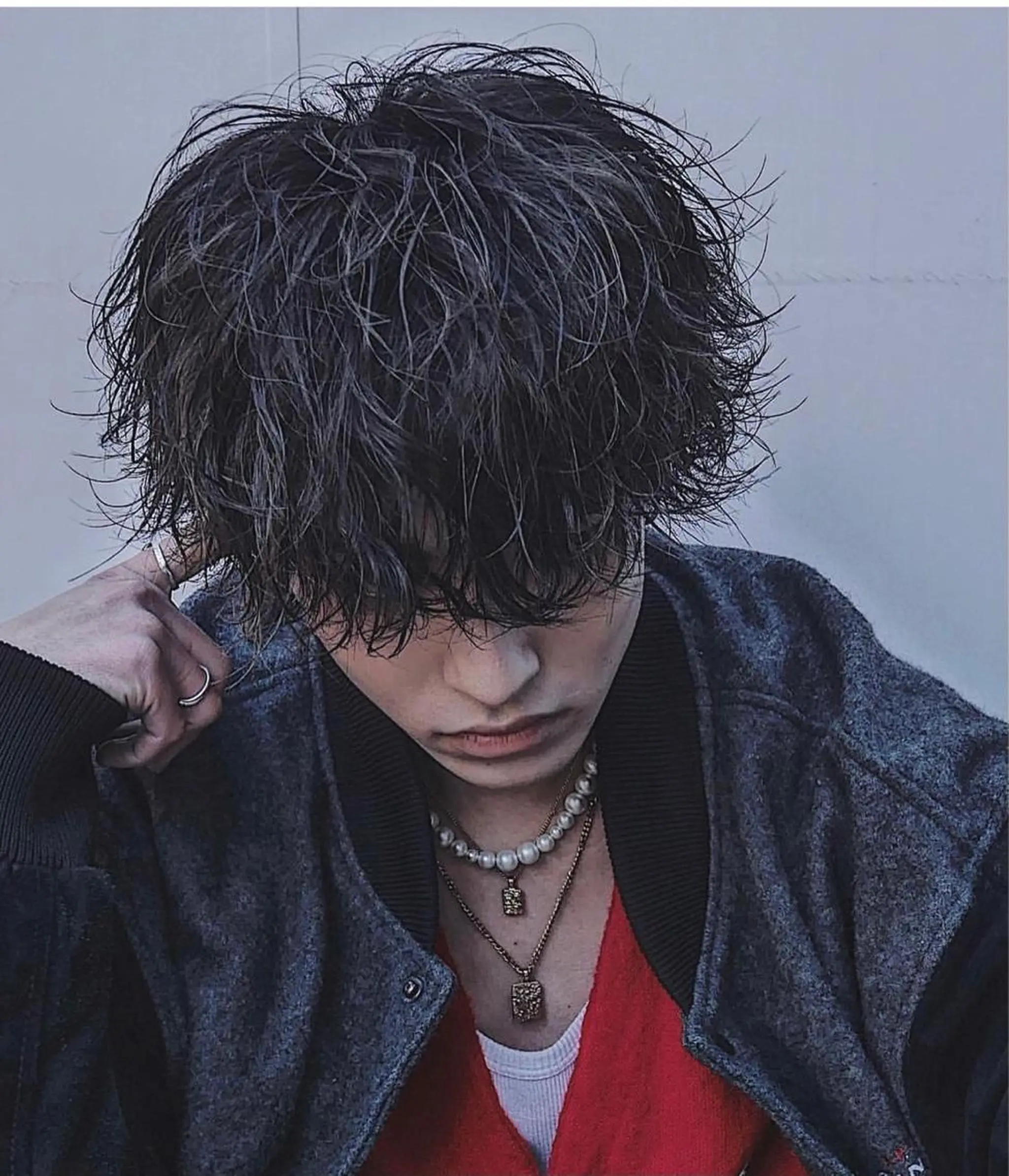 パーマ メンズ 宮之本 峻也のヘアスタイル