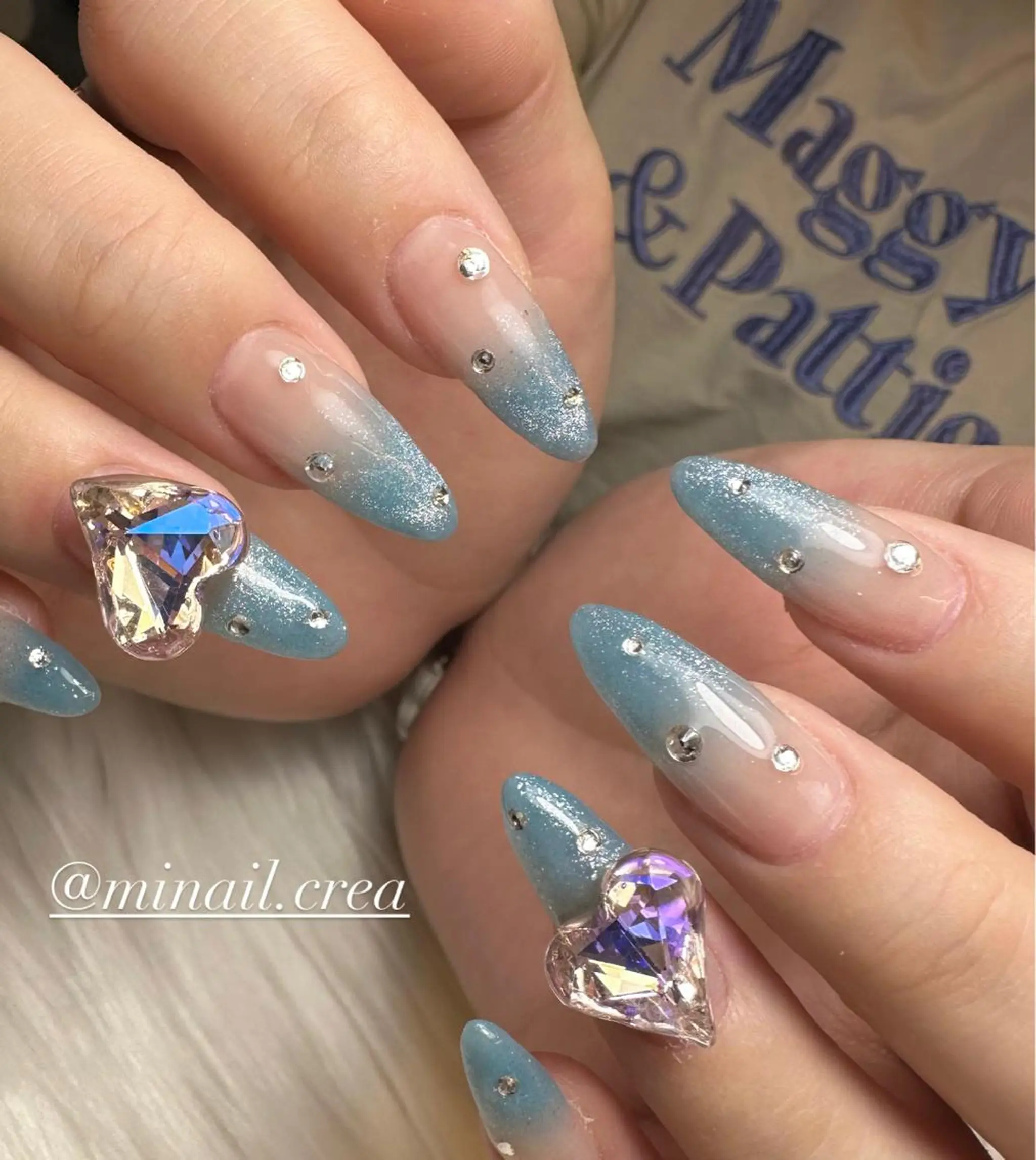 ネイル グラデーション キラキラネイル ロングネイル スカルプネイル シンプルネイル ハンドネイル CRéA　-private nailsalon-所属・CReA nailのネイルデザイン
