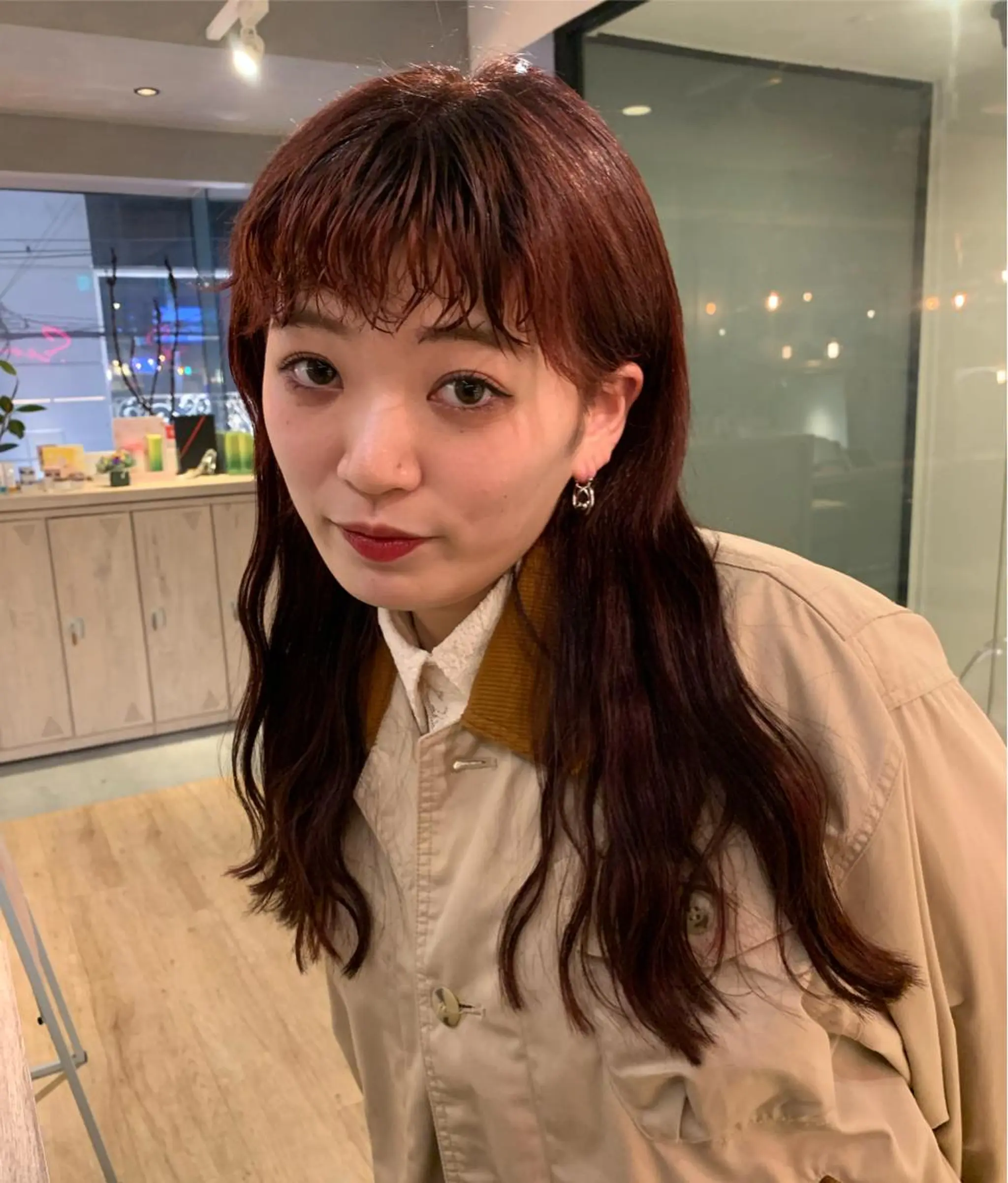 ロング カラー オレンジ ヘアカラー 美髪・シールエクステ ホソタニリョウコのヘアスタイル