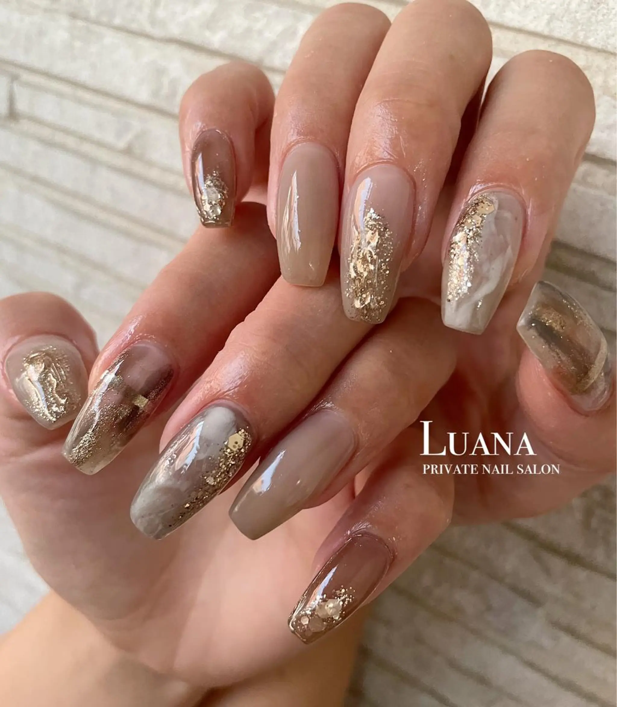 セミロング キッズ ネイル マツエク・マツパ アイブロウ アートネイル ニュアンスネイル ハンドネイル nail salon neigeのネイルデザイン