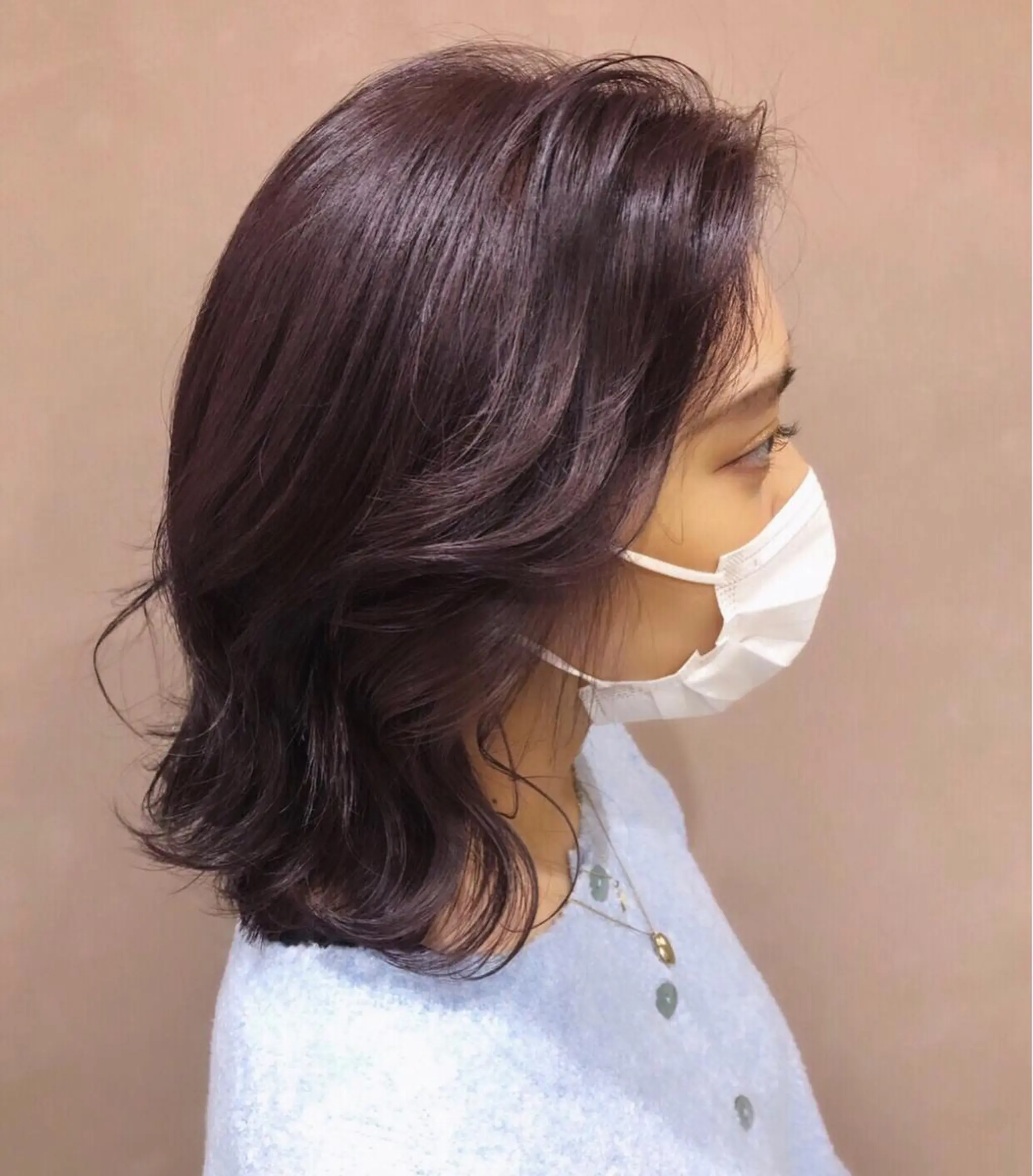 セミロング カラー ヘアアレンジ 韓国風ヘア 関谷 あいみのヘアスタイル