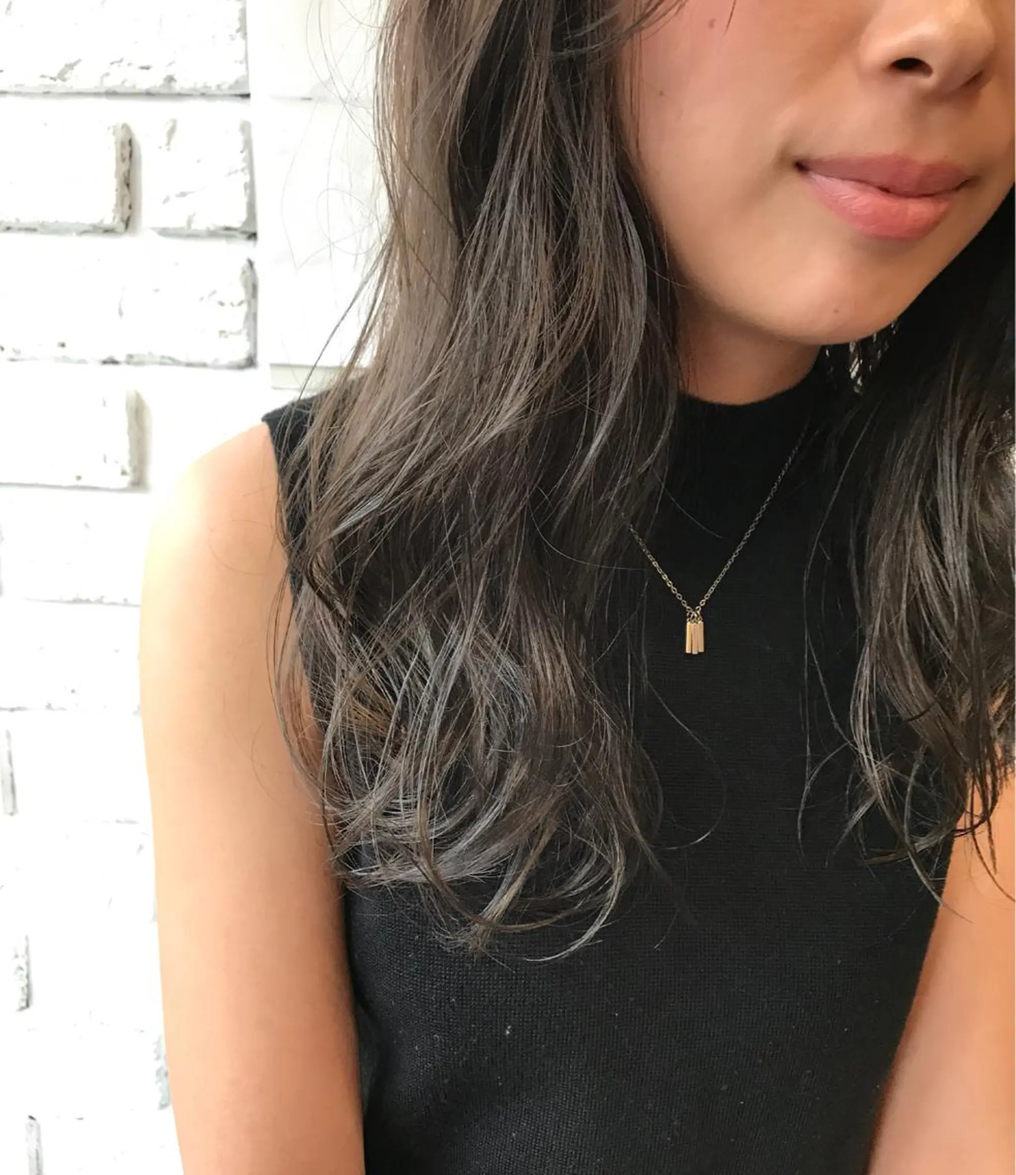 ロング カラー グレージュ ハイライトカラー ハイライト カット ヘアカラー トリートメント 日比 貴大/ minim hairのヘアスタイル