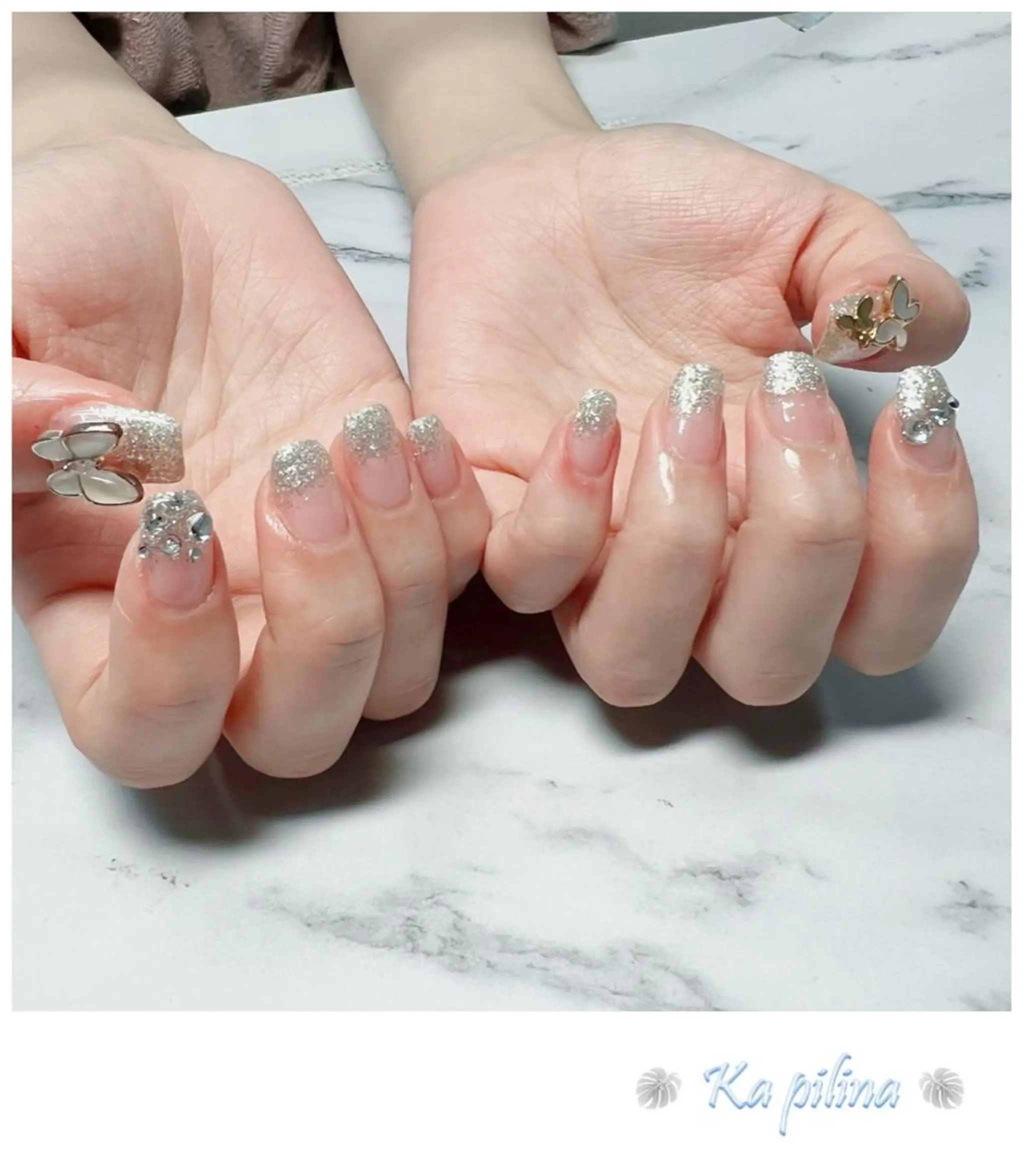 ネイル グラデーション ラメ(グリッター) ラメグラデーション Nail salon Ka pilinaのネイルデザイン