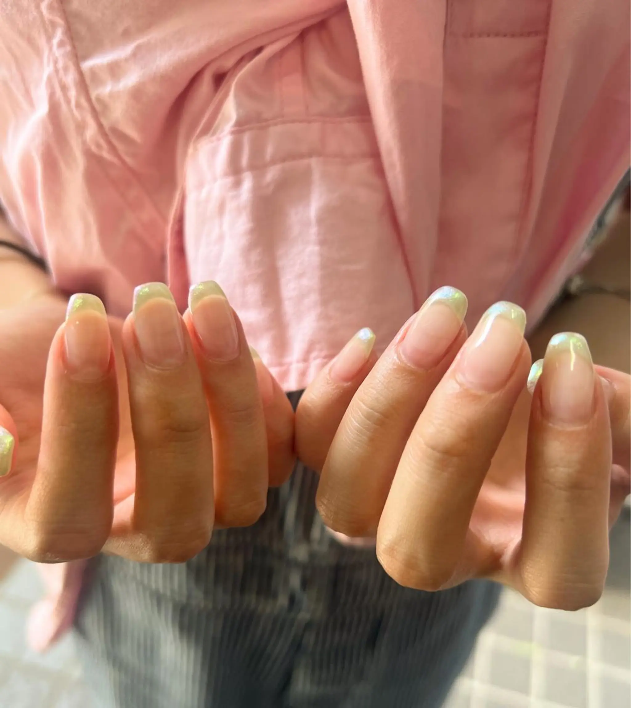 ヘアアレンジ メンズ ネイル マツエク・マツパ アイブロウ オーロラネイル フレンチネイル ヘアメイクネイリスト 💄💅hidemiのネイルデザイン
