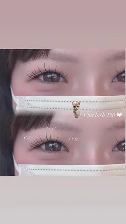 🪽フラットラッシュ120本【オフ込、アイシャンプー付🧴】