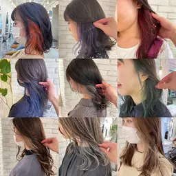 💕ブリーチ込み💕✨☘️インナーカラー(ケアブリーチ)＋うる艶トリートメント＋コテ巻き＋髪質改善水トリートメント