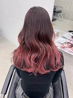 【グラデーションカラー】地毛を残した結んで隠せる2分の1、3分の1グラデーションカラー