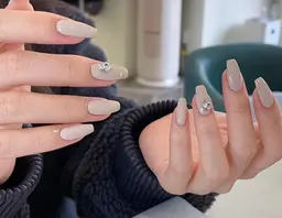 平日限定💥【新規オフ無料】ワンカラー/ラメグラ/オーロラジェル➕🎁880円パーツ(2個迄)