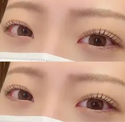 【朝の時短セット】メイクいらずの目元完成♪まつ毛パーマ上+眉毛WAXスタイリング