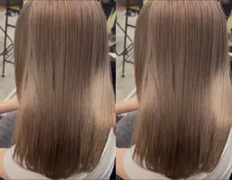 ケアブリーチで作る王道ミルクティーベージュ&うる艶トリートメント